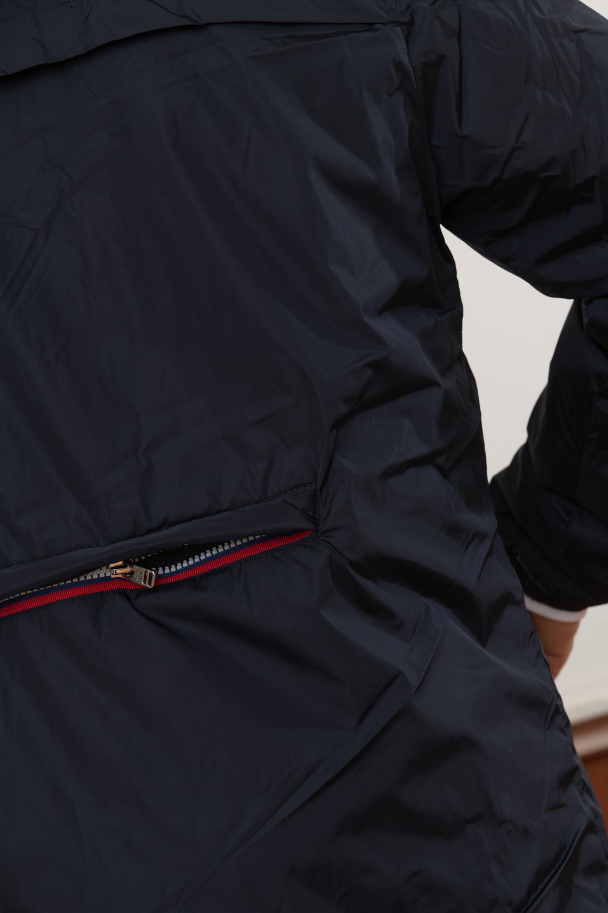 Navy blue waterproof parka - Image n°7