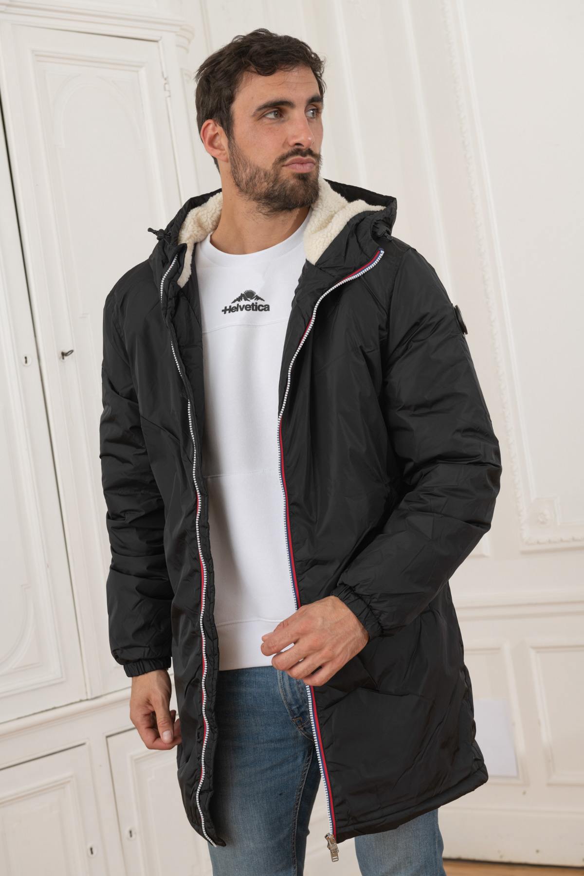 Waterproof windproof coat with fur-lined hood - Image n°5