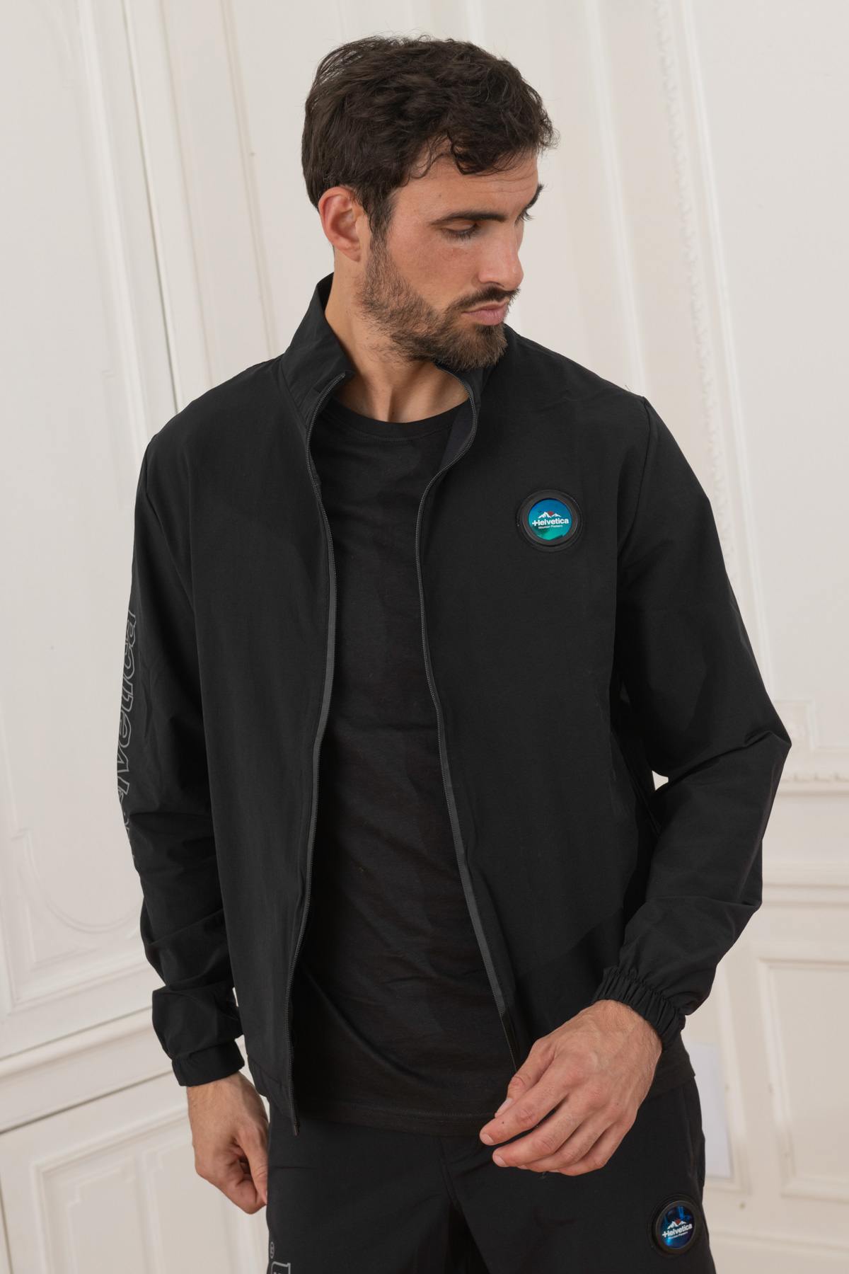 Flowing black jogging jacket - Image n°4