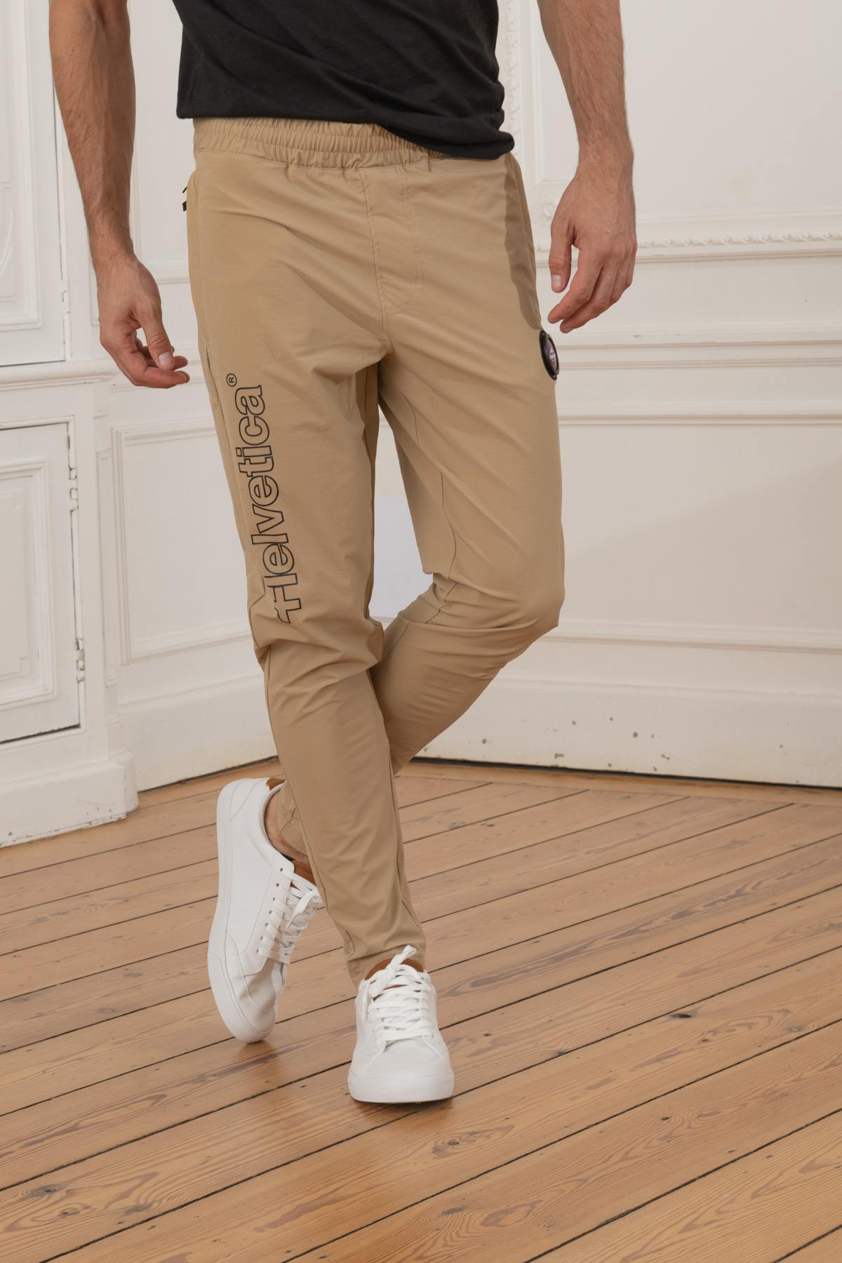 Flowing beige jogging pants - Image n°5