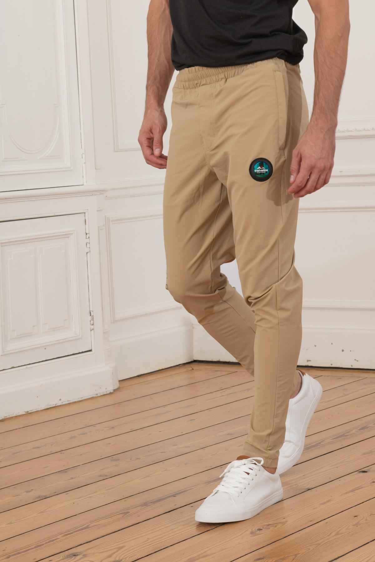 Flowing beige jogging pants - Image n°6