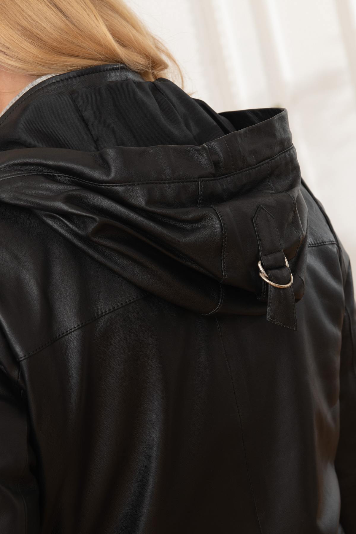 Genuine soft leather parka - Image n°9