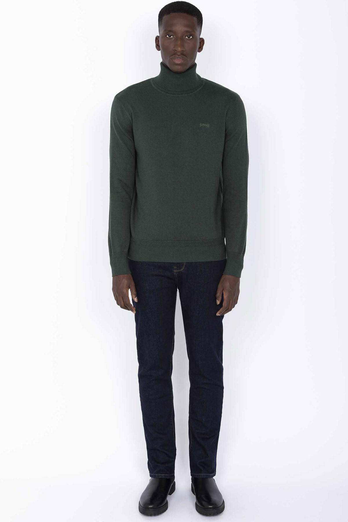 Dark green turtleneck sweater - Image n°2