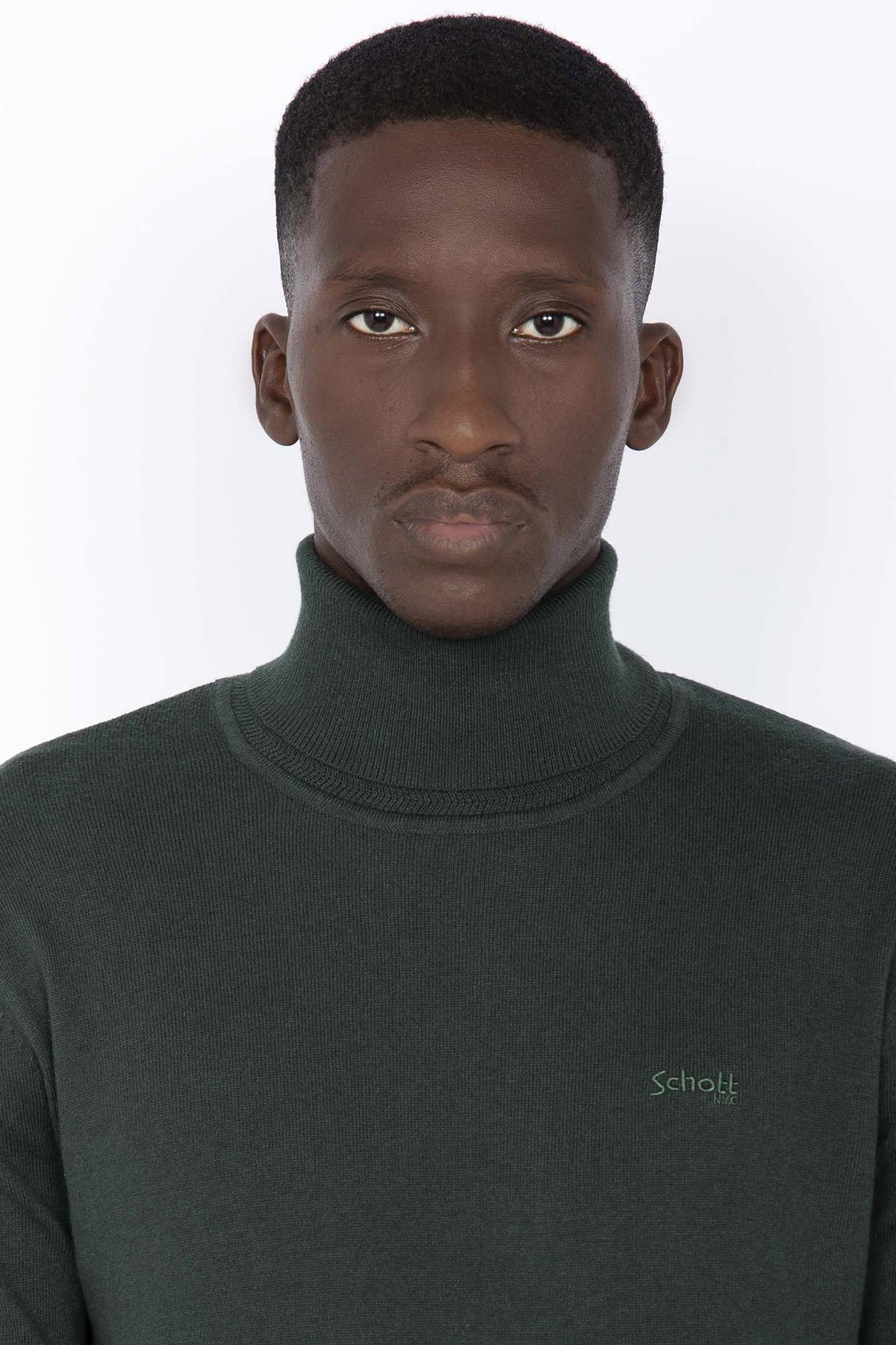 Dark green turtleneck sweater - Image n°3