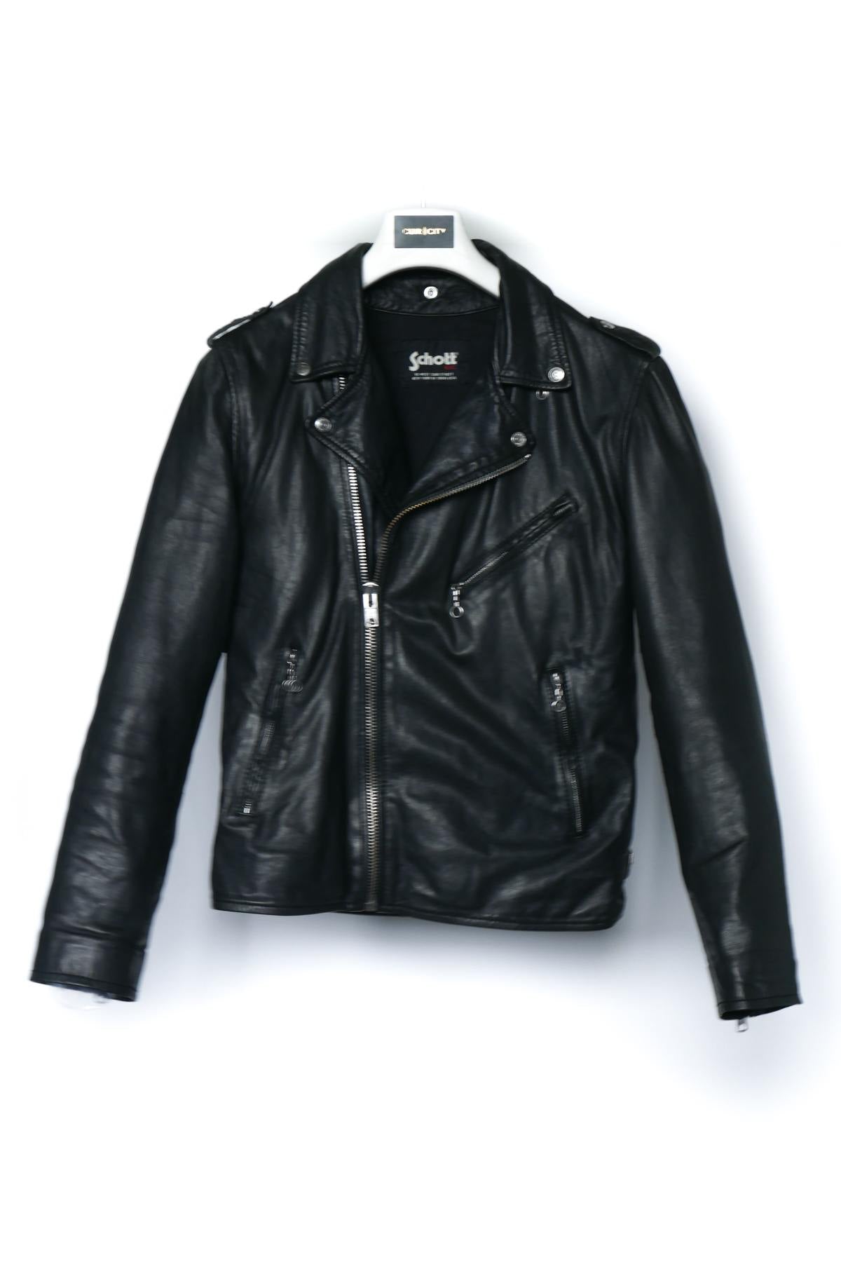 LC1140 men's perfecto in black leather - Image n°2