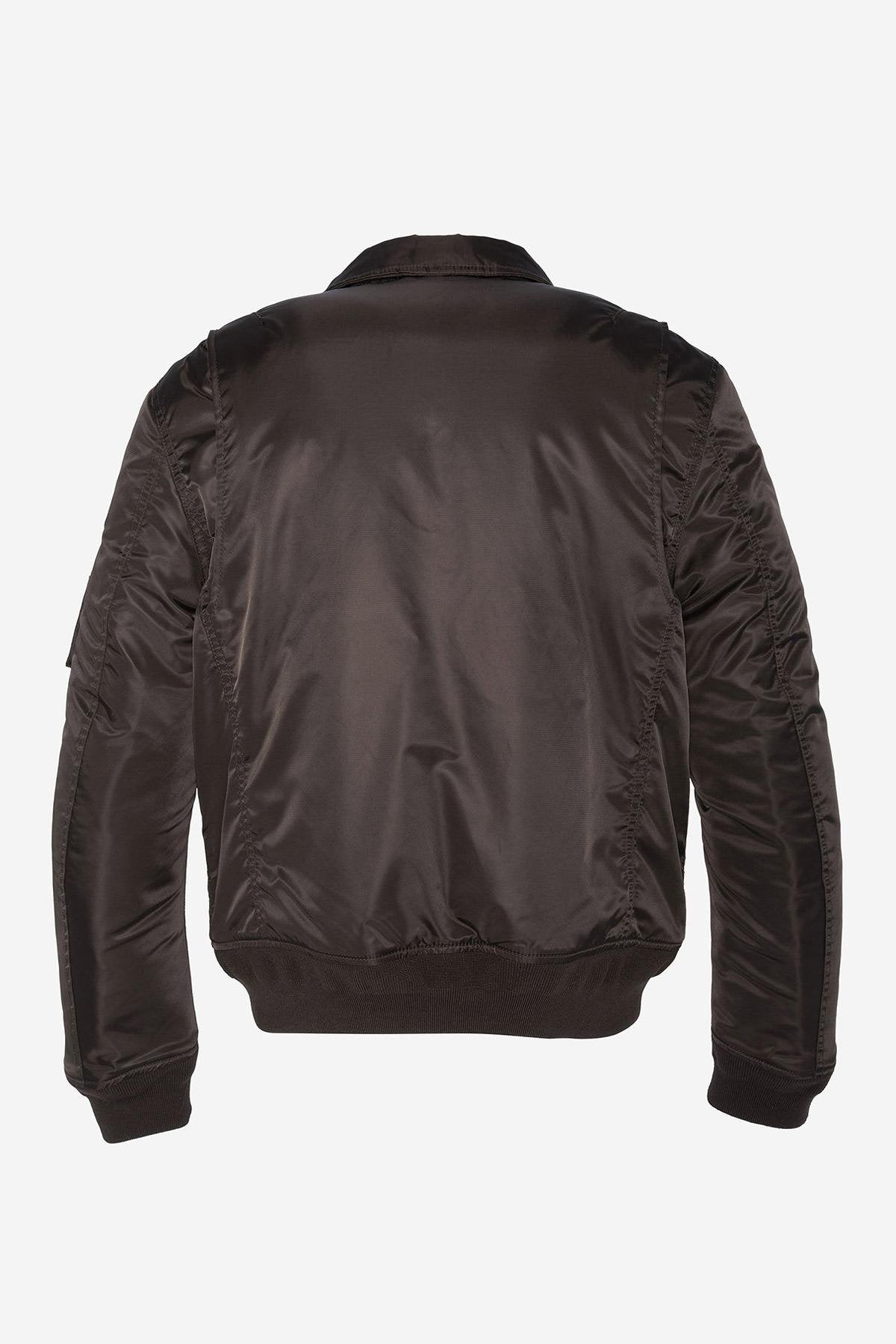 Brown nylon bomber jacket - Image n°5