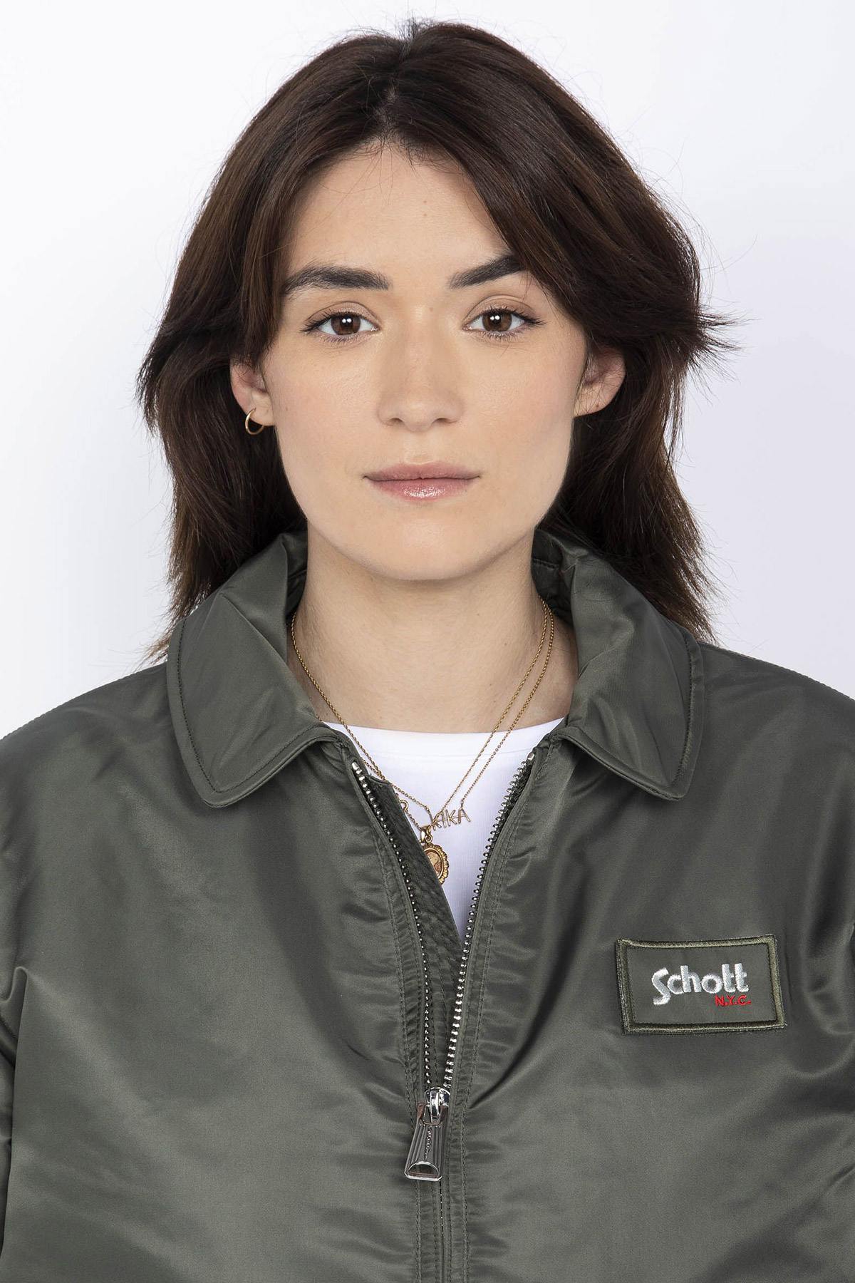 Retro 90's khaki green bomber jacket - Image n°5