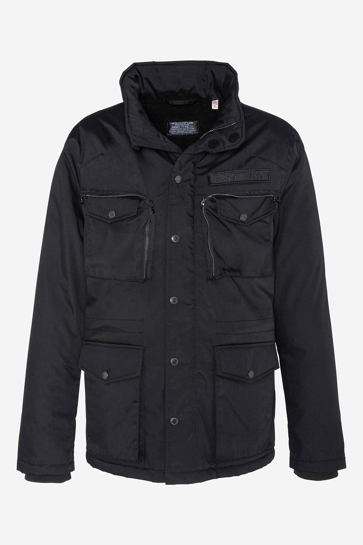 Black multi-pocket military jacket - Image n°2