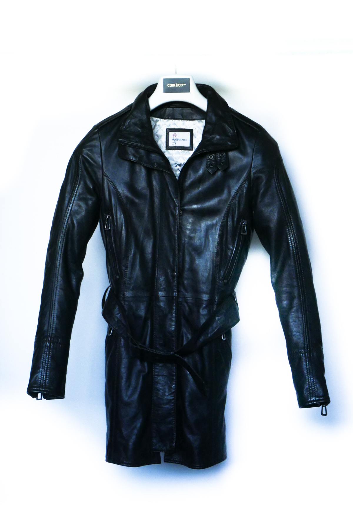 Mid-length sheepskin leather jacket VINT00091 - Image n°2