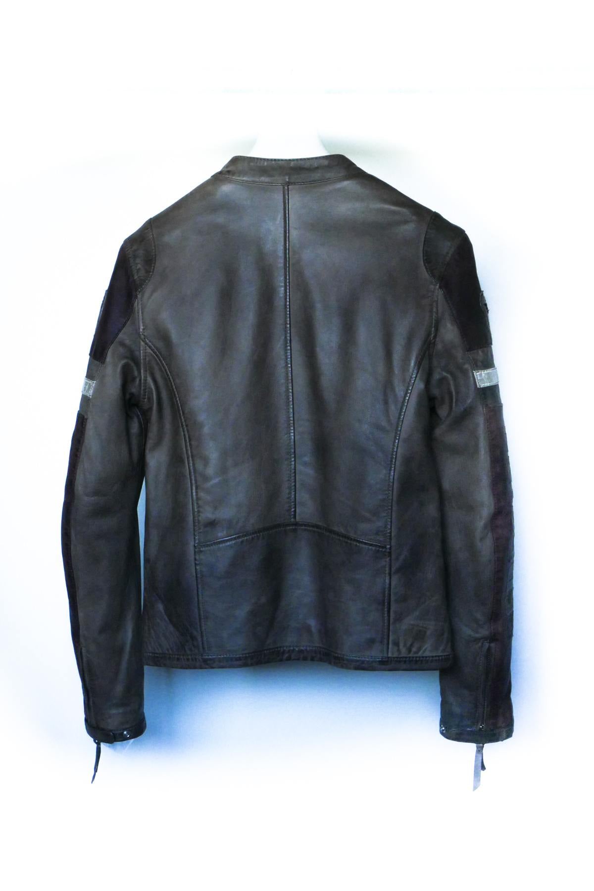 Retro effect biker style jacket - Image n°2