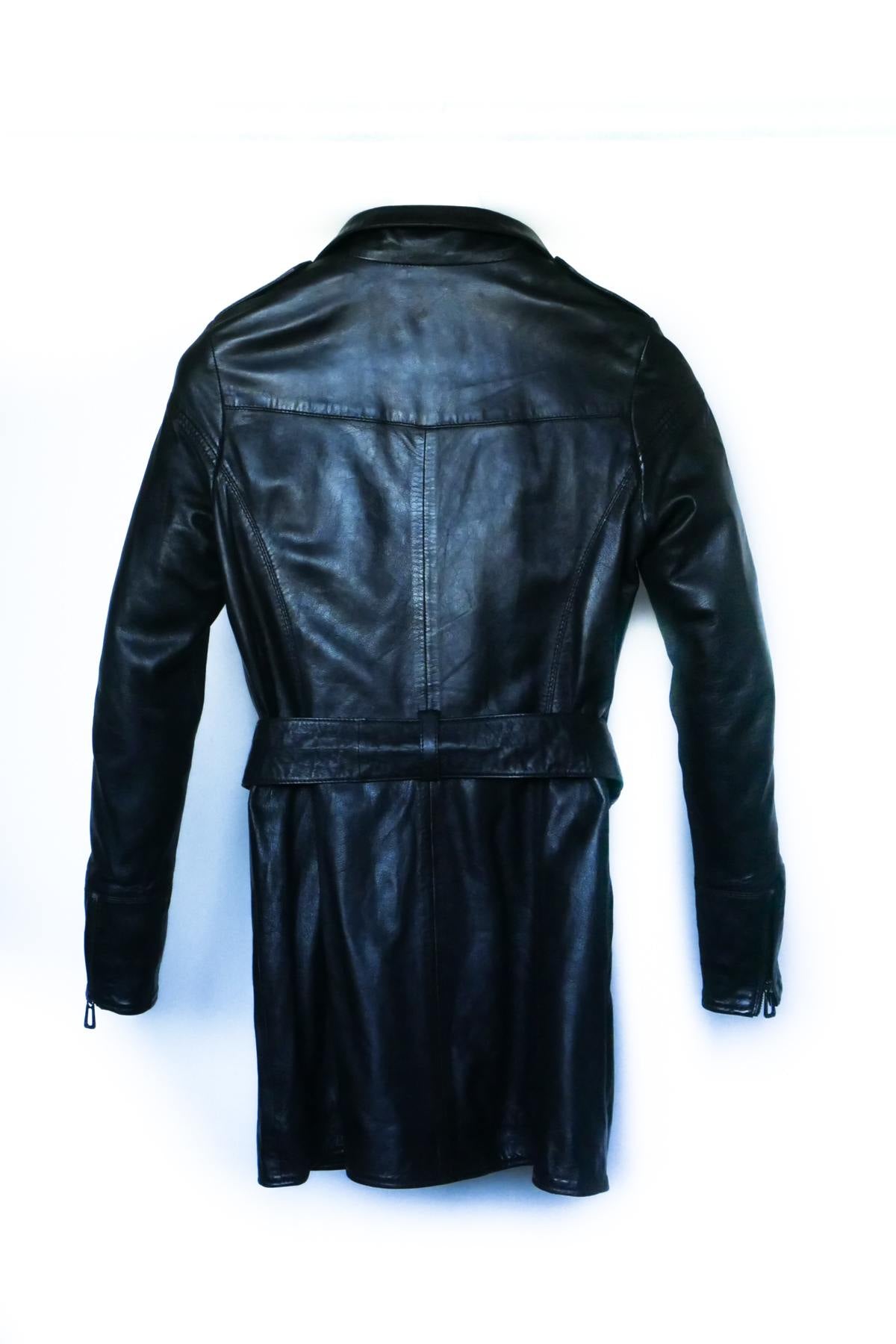 Mid-length sheepskin leather jacket VINT00091 - Image n°3