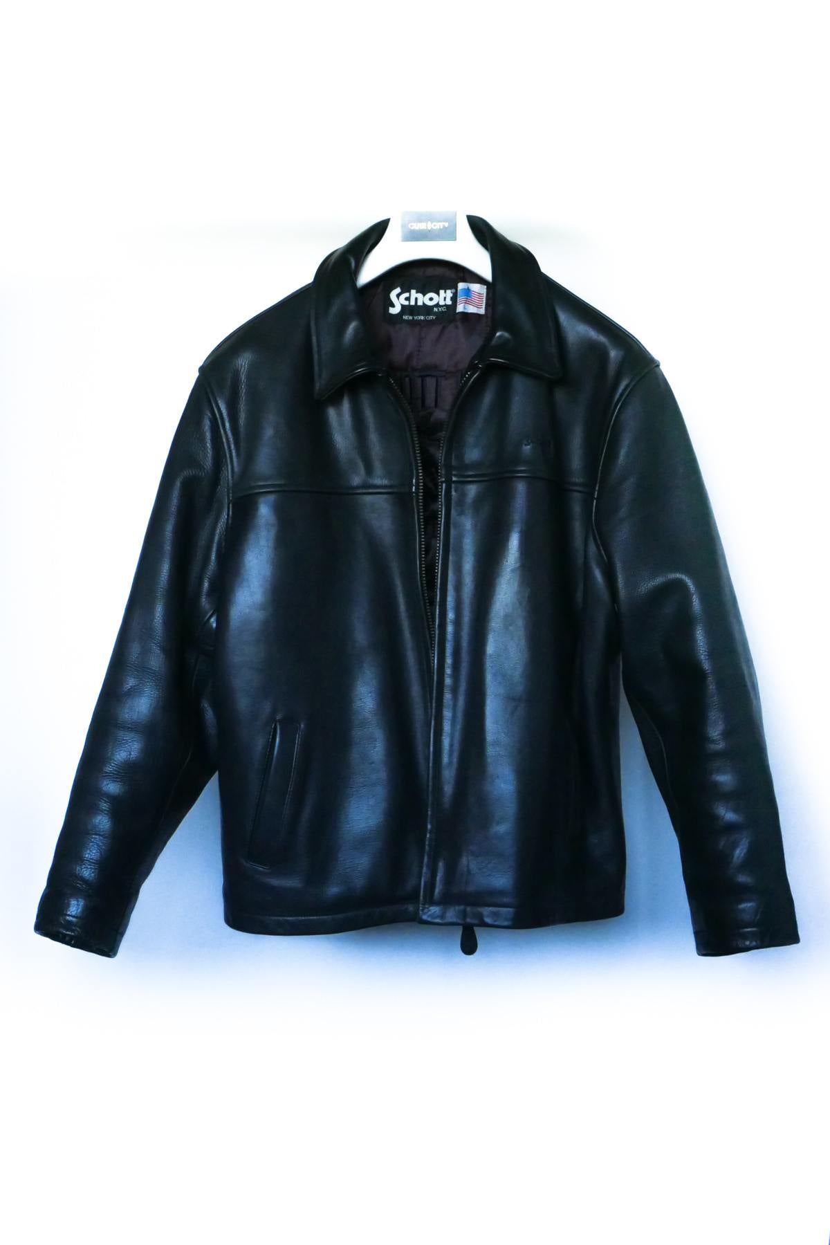 Cowhide jacket with shirt collar - Image n°3