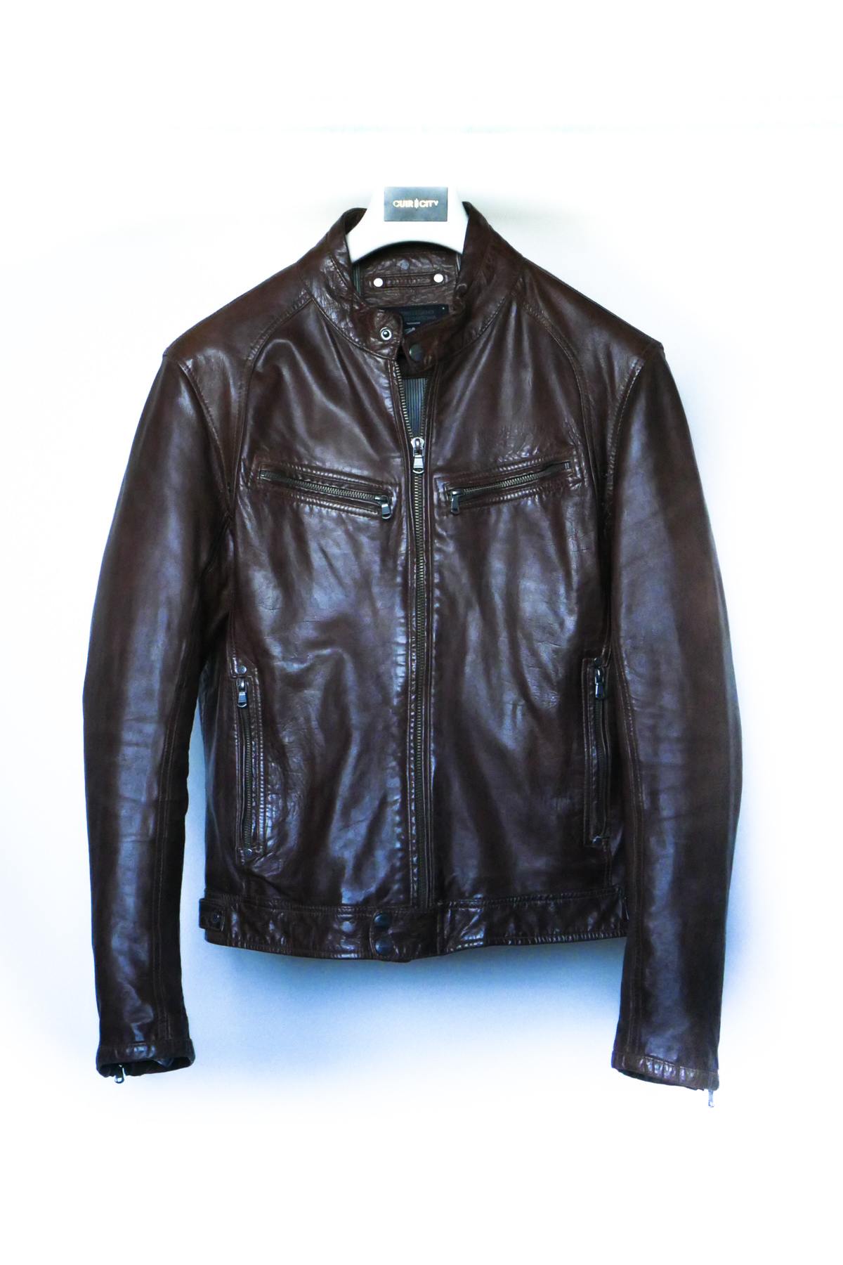 Slim fit biker collar jacket - Image n°3