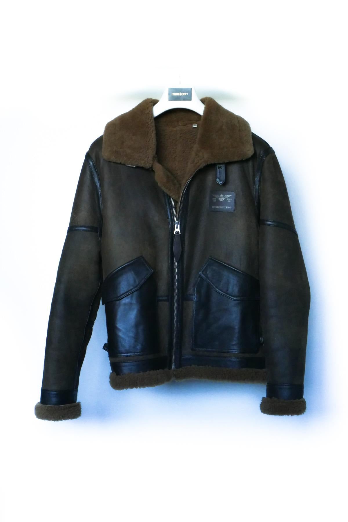 Distressed Shearling Bomber - Image n°3