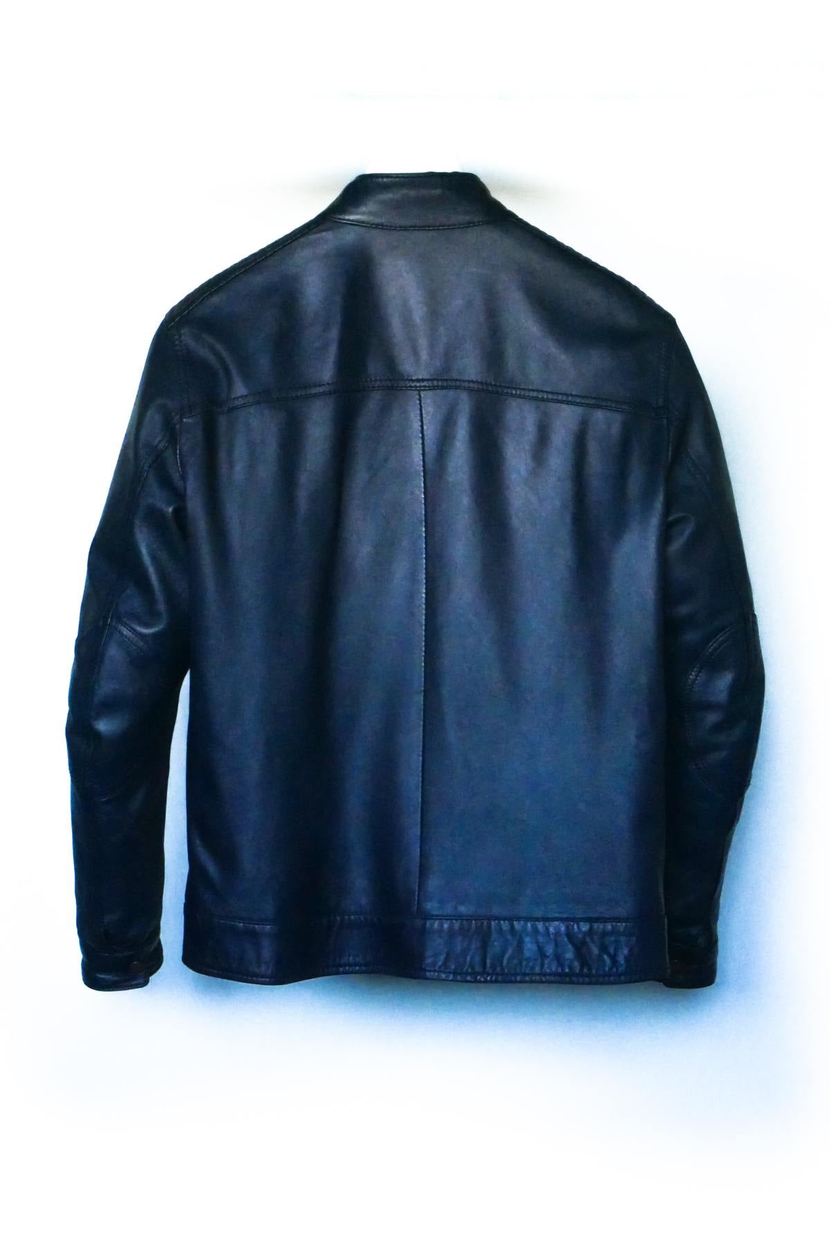 fine blue lambskin jacket - Image n°4