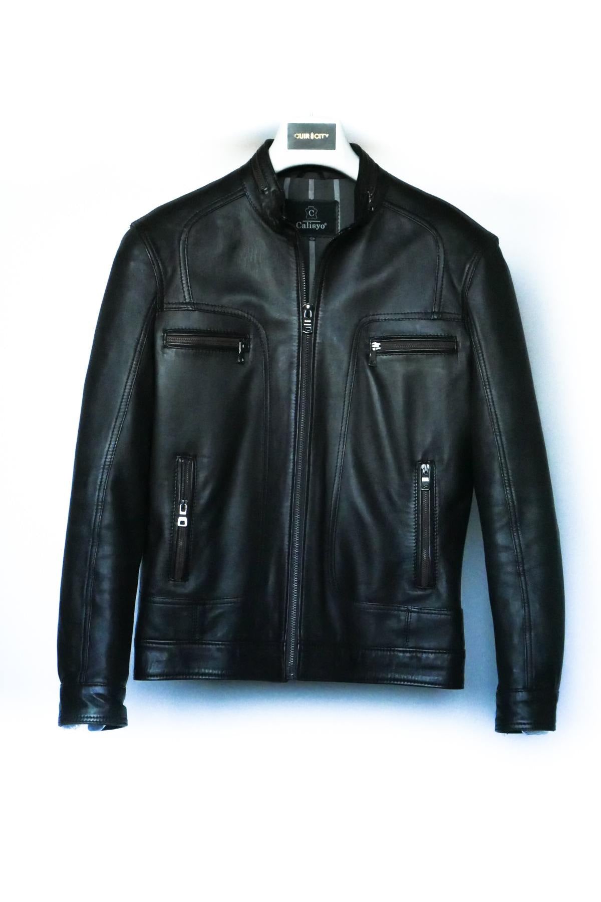 Fine lambskin leather jacket - Image n°3