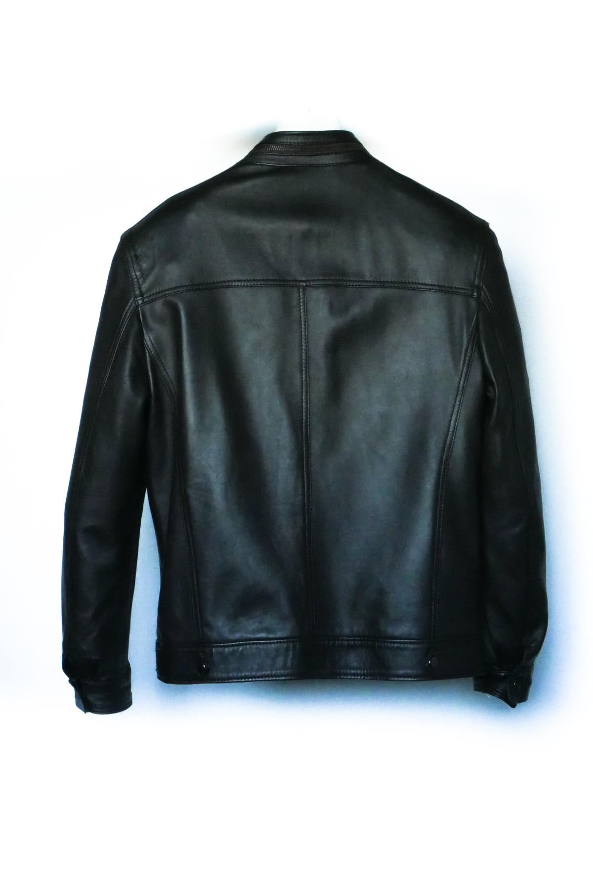 Fine lambskin leather jacket - Image n°4