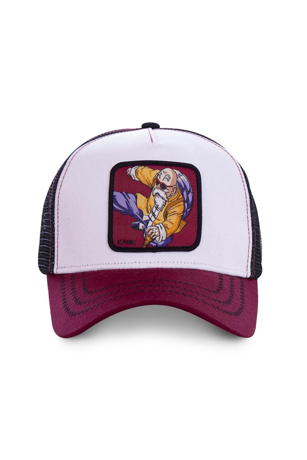 White and burgundy Awesome Turtle Dragon ball cap - Image n°2