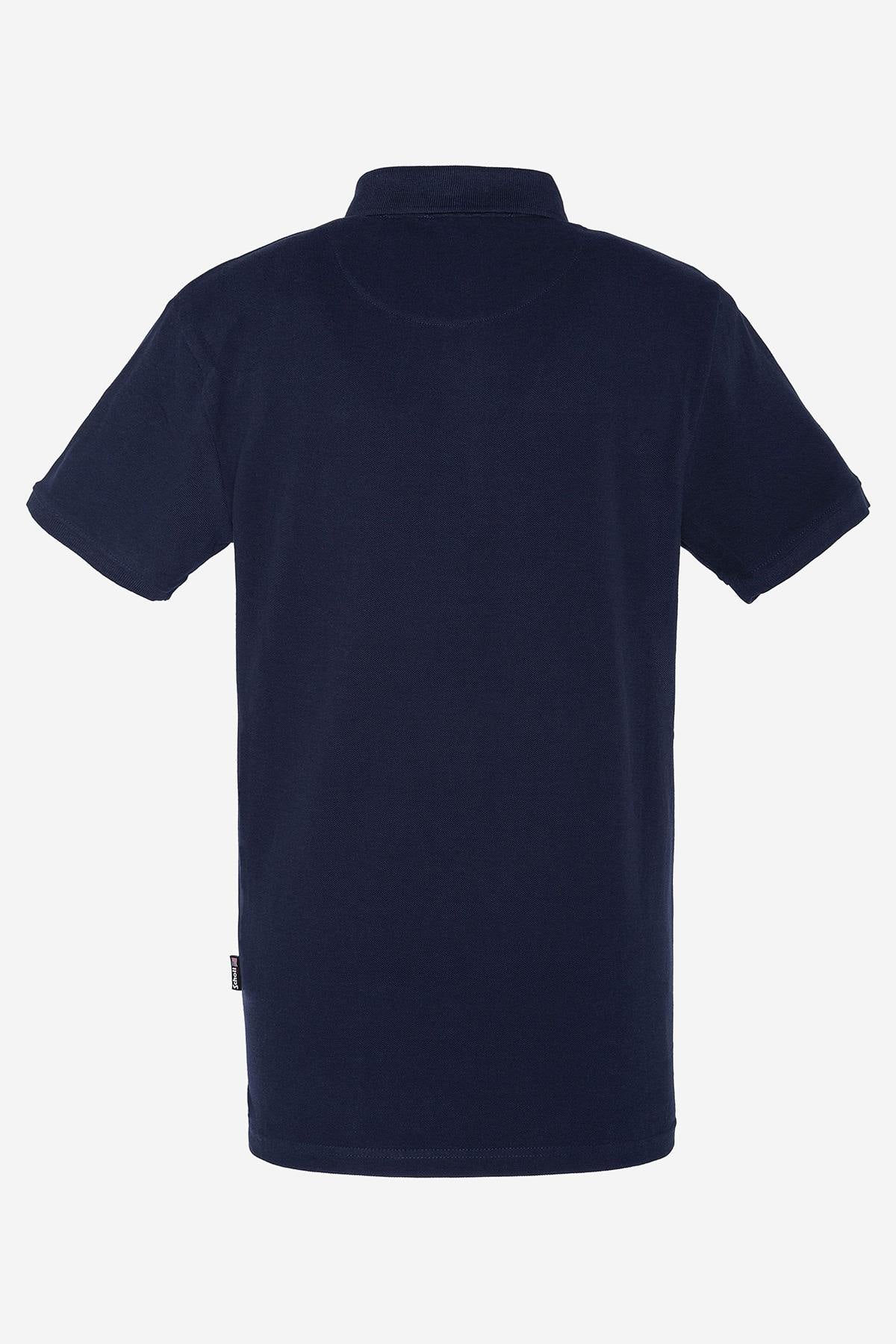 Men's navy blue polo shirt - Image n°3