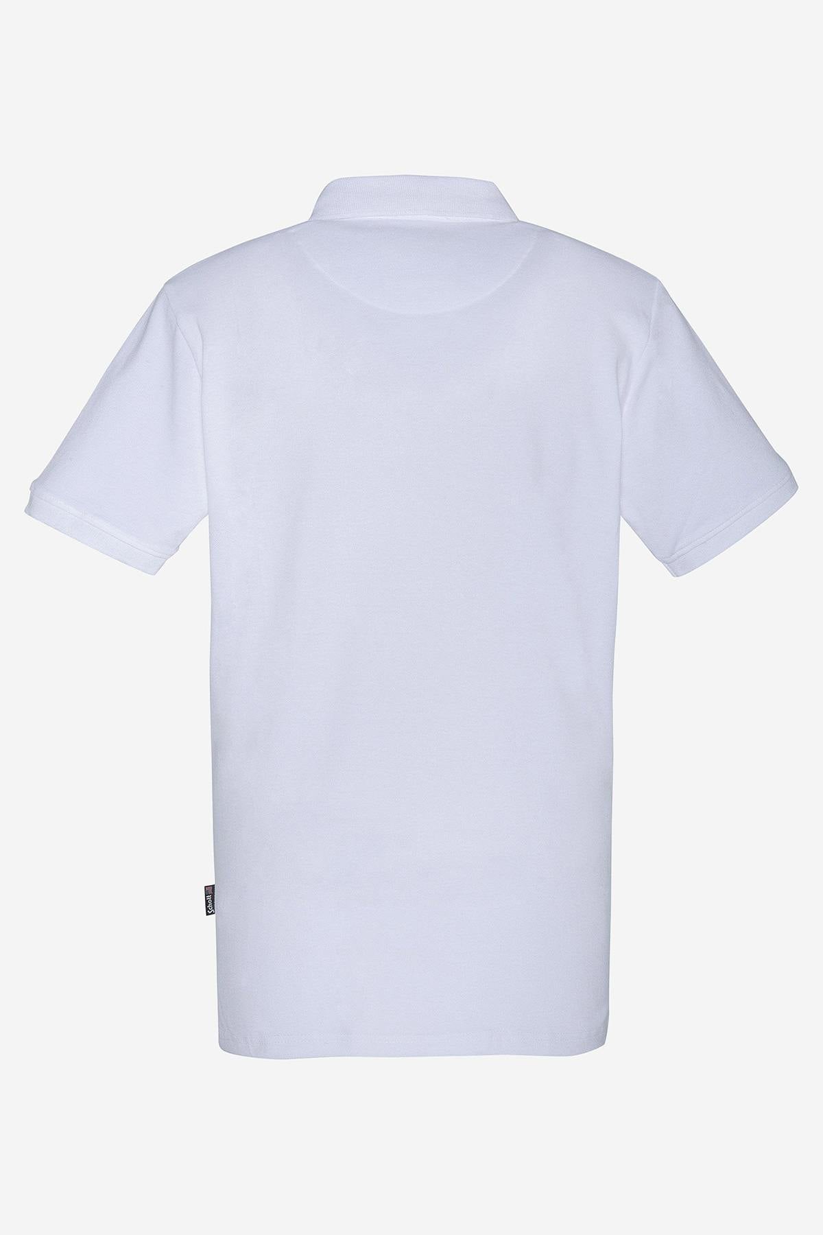 100% white cotton polo shirt - Image n°3