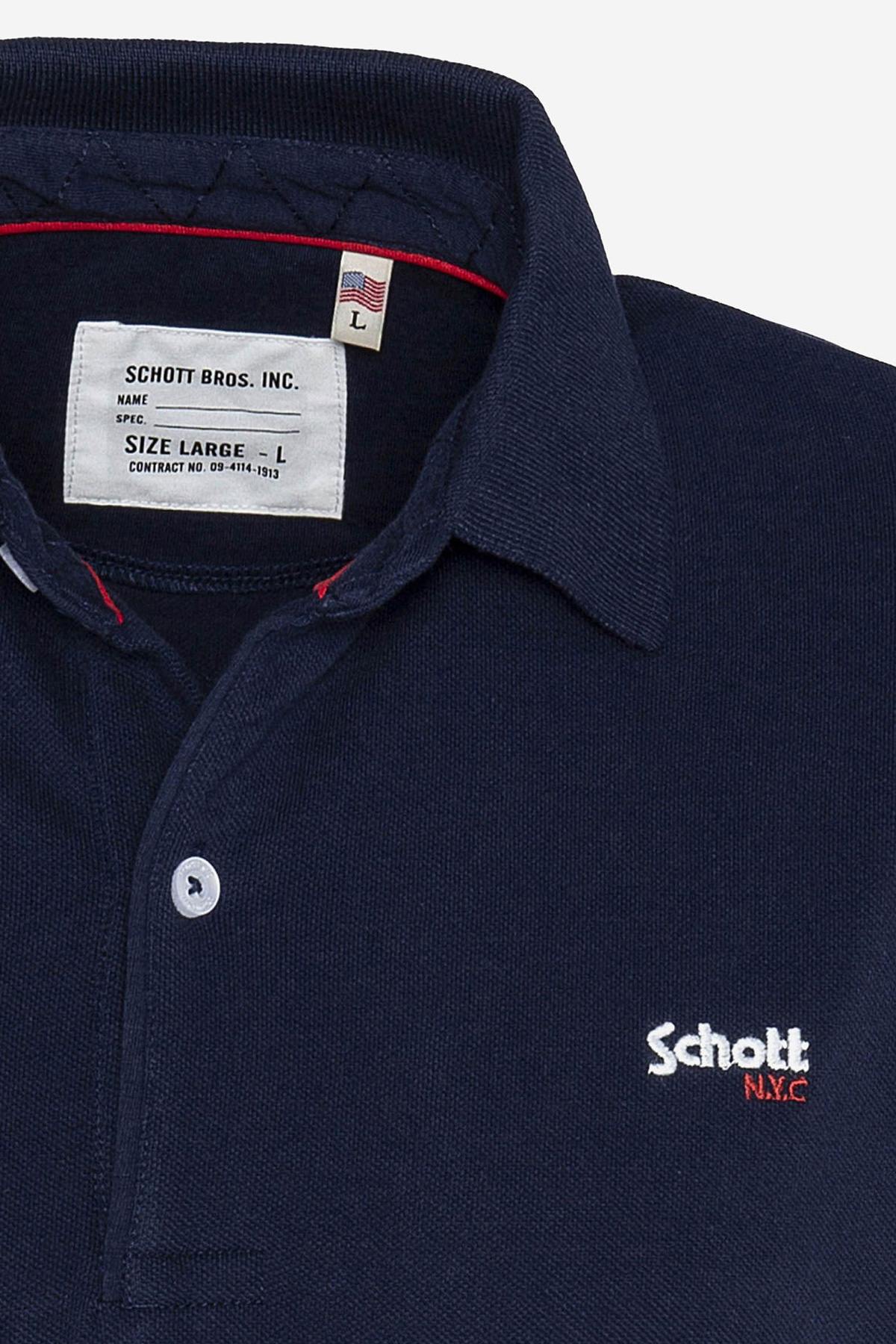 Men's navy blue polo shirt - Image n°2