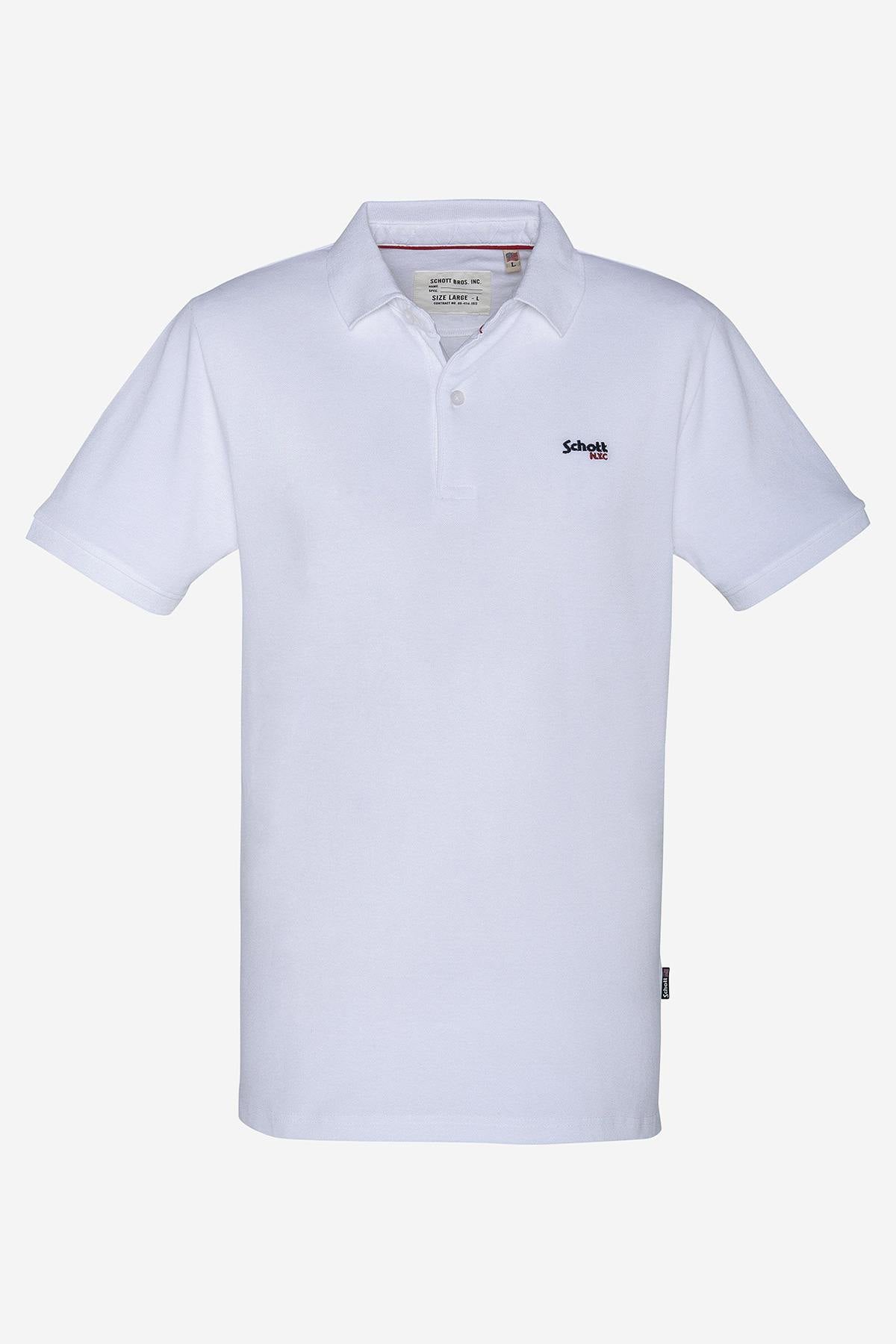 100% white cotton polo shirt - Image n°1