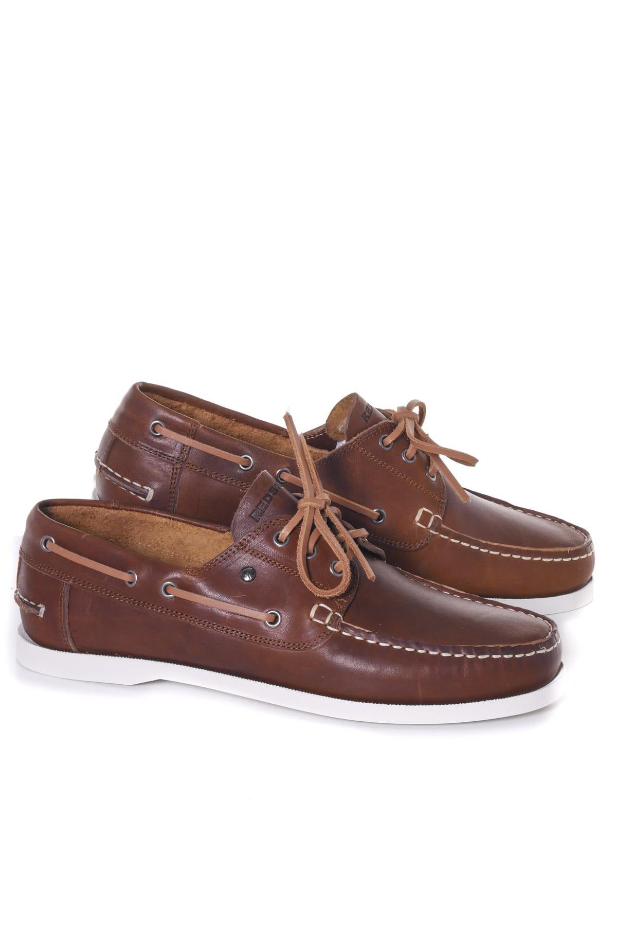 Cognac leather boat shoes - Image n°8