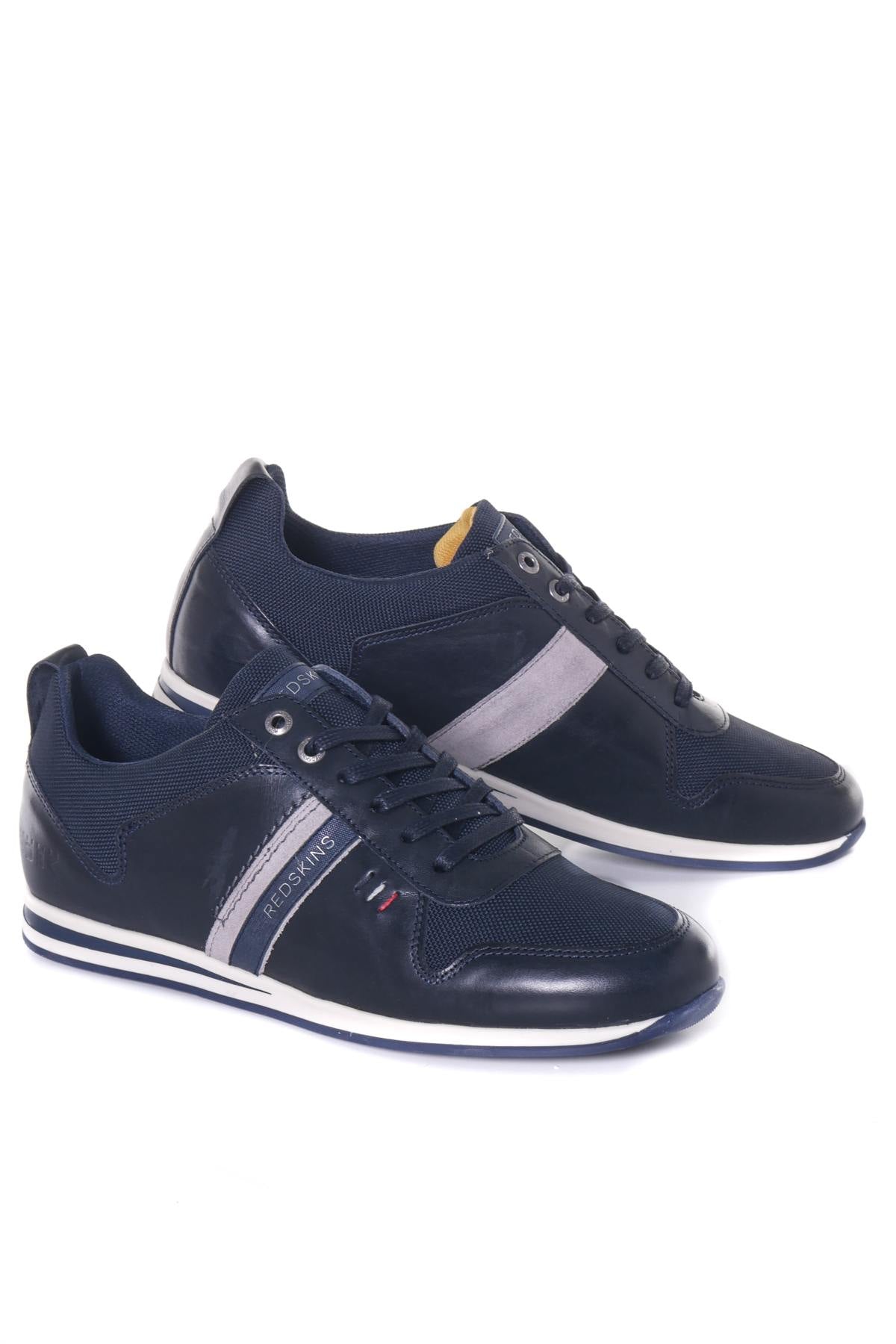 Navy leather sneakers - Image n°8