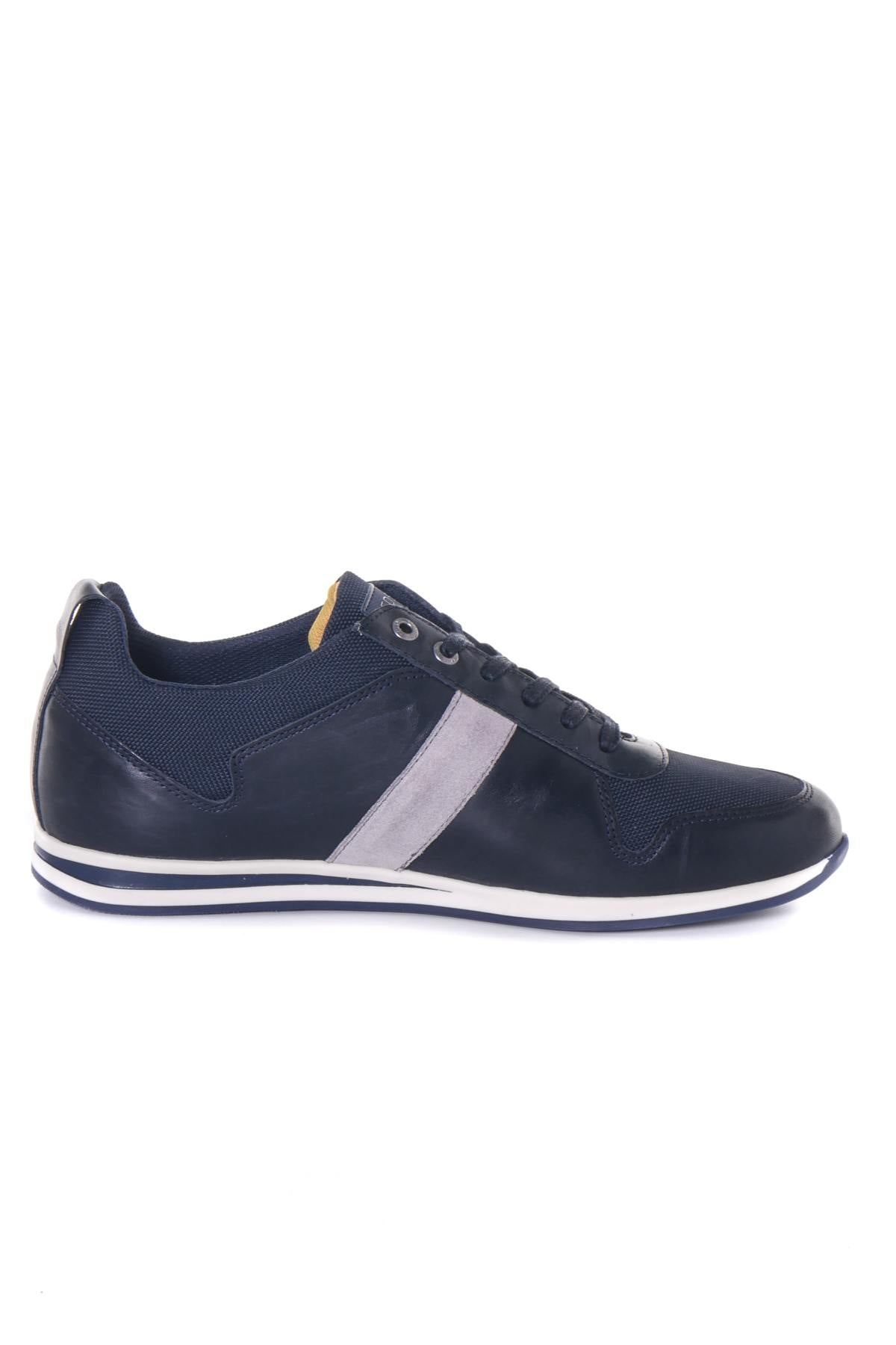 Navy leather sneakers - Image n°9