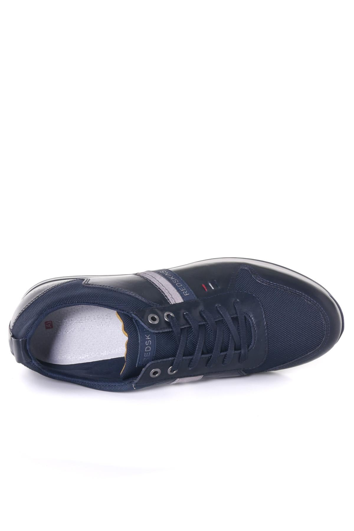 Navy leather sneakers - Image n°10