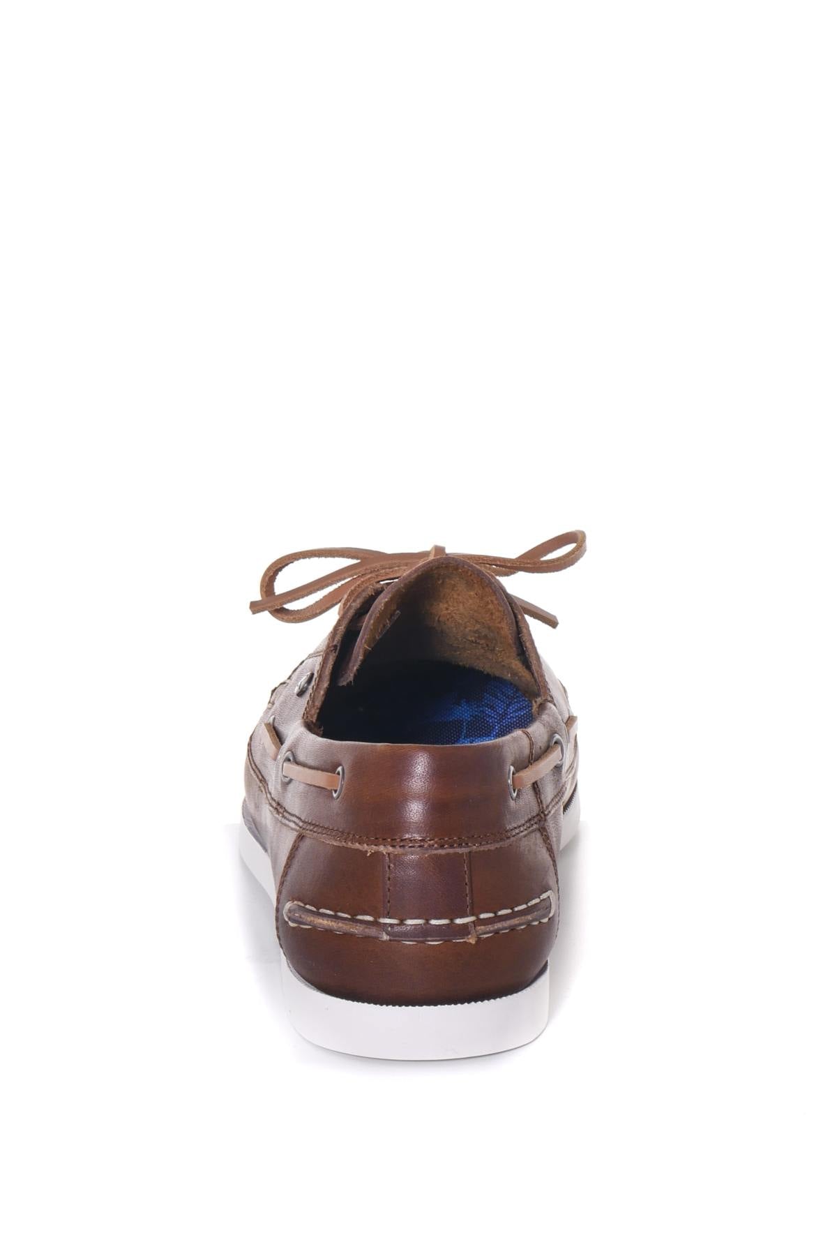 Cognac leather boat shoes - Image n°13