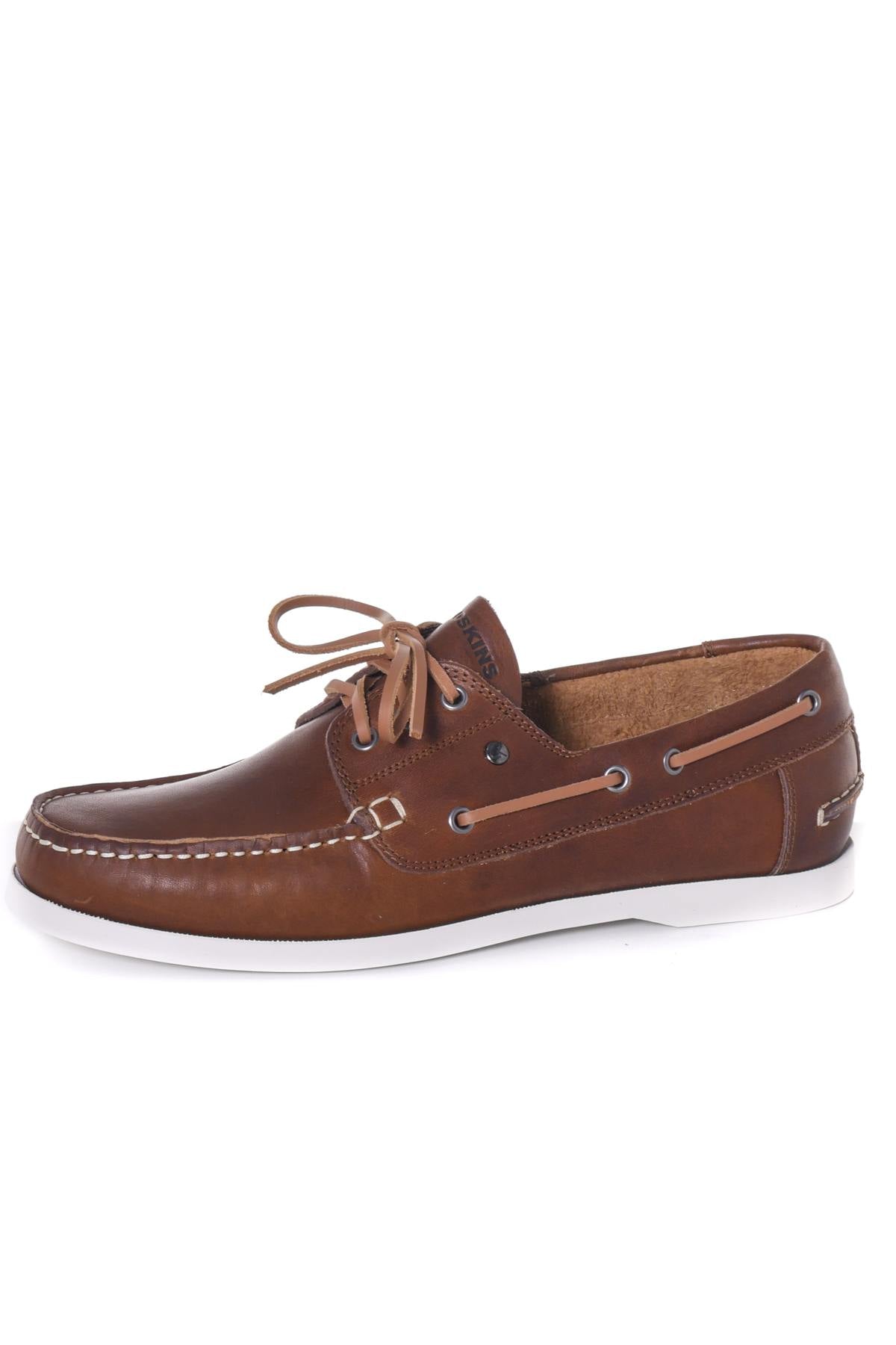 Cognac leather boat shoes - Image n°14