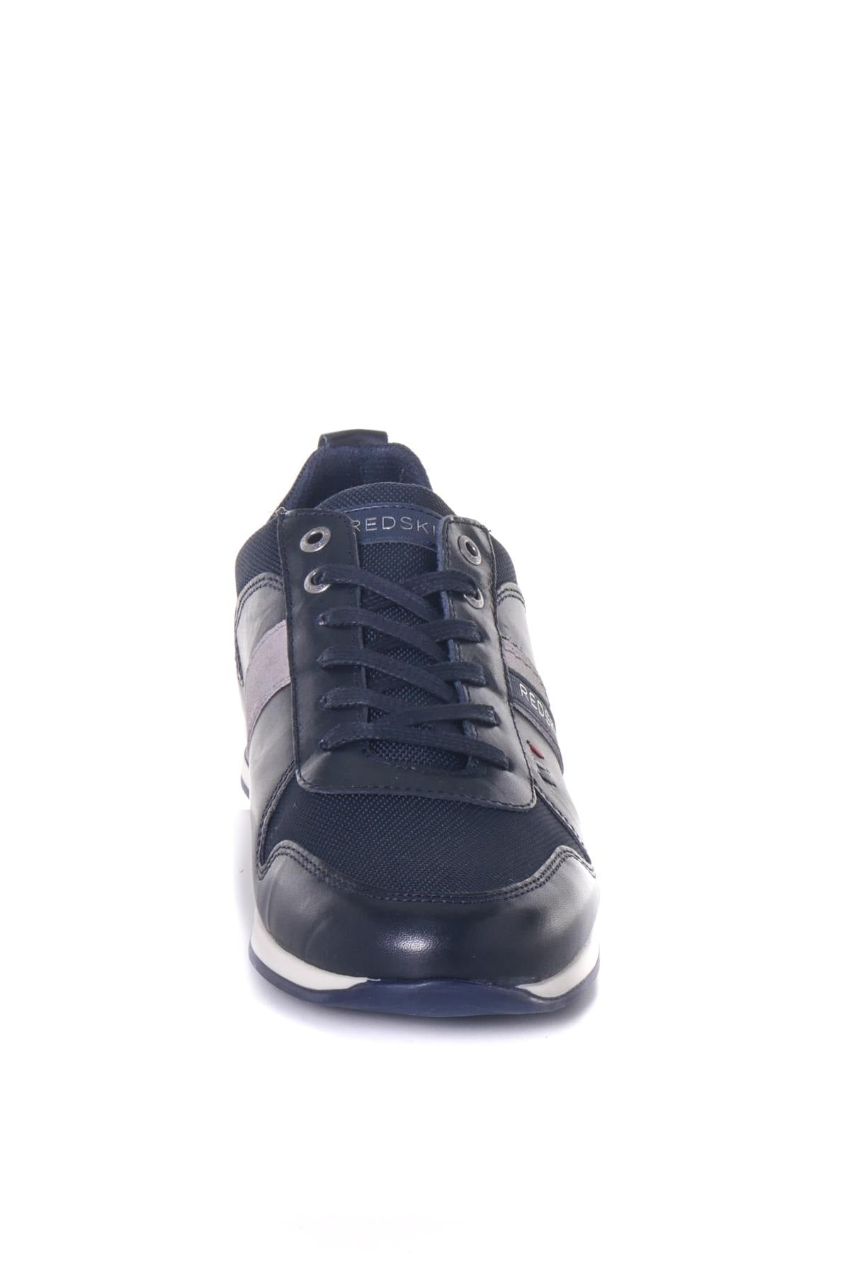 Navy leather sneakers - Image n°12