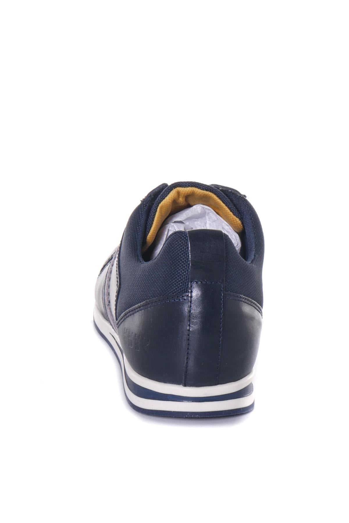 Navy leather sneakers - Image n°13