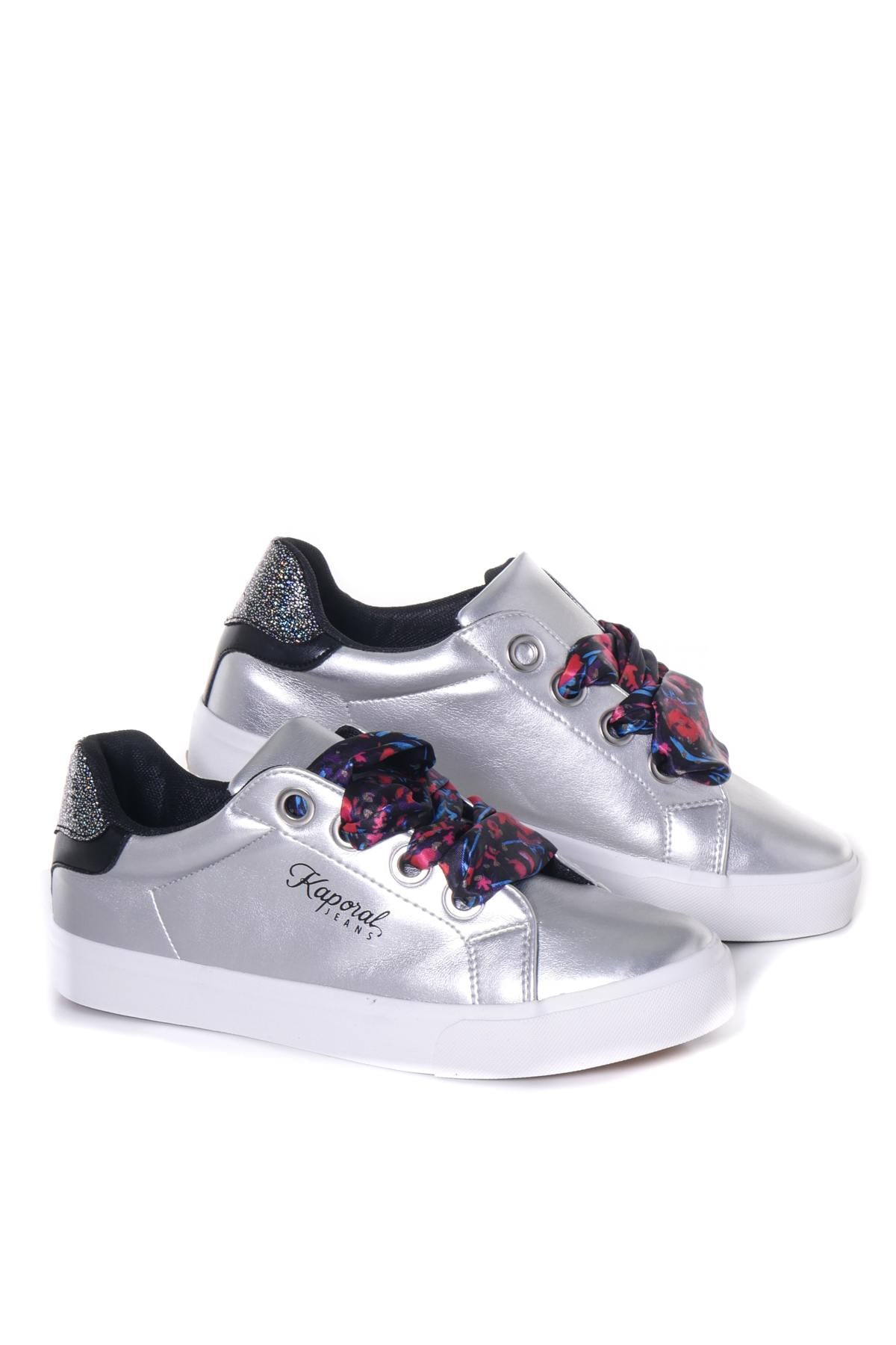 Women's silver sneakers - Image n°8