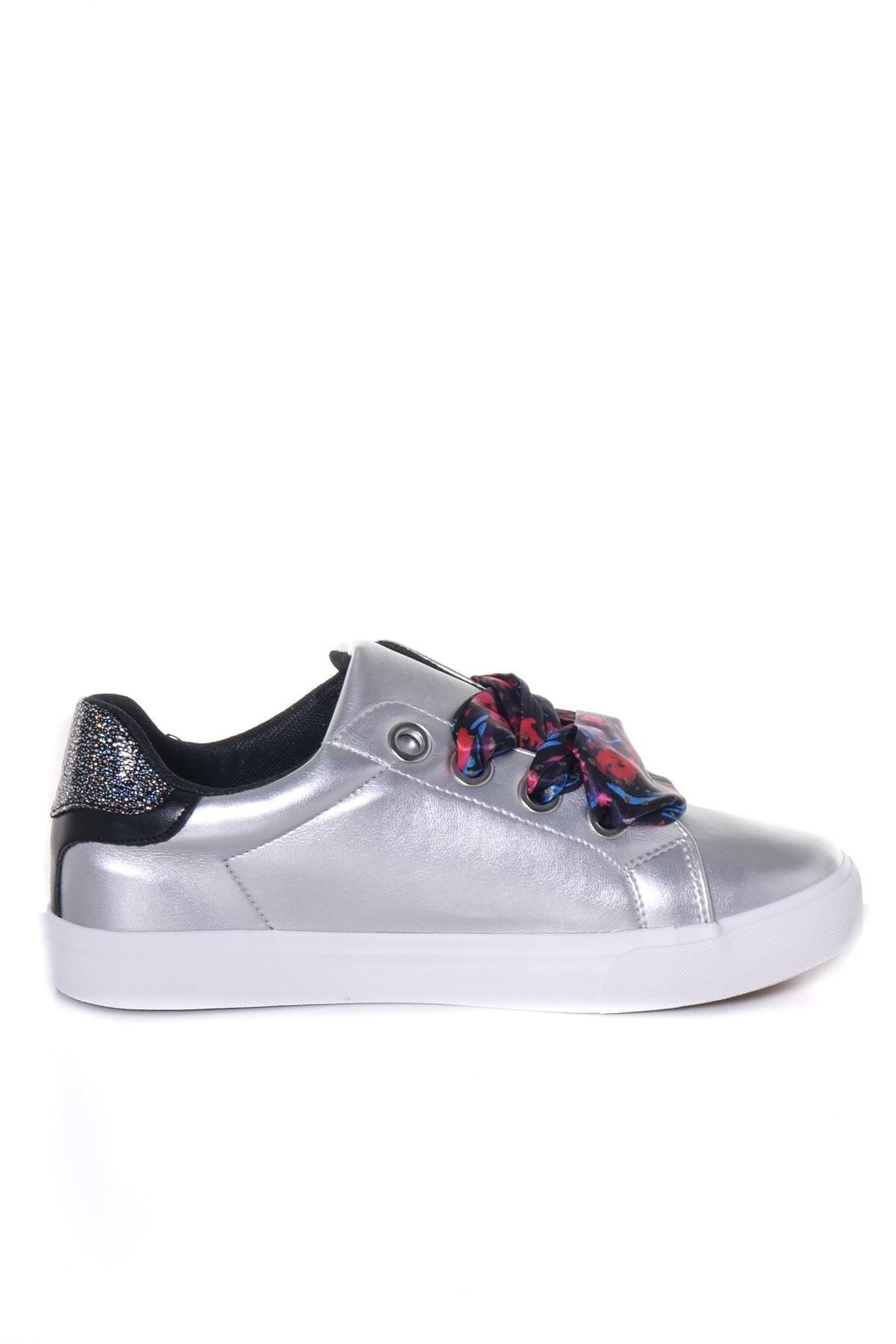 Women's silver sneakers - Image n°9