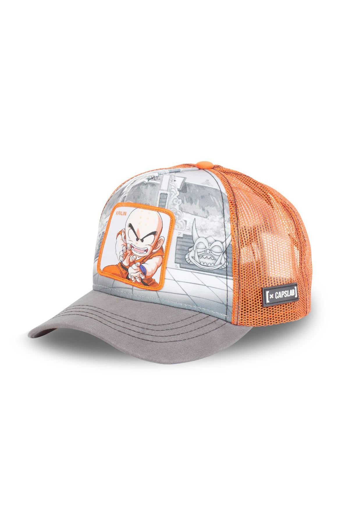 Krillin Dragon Ball cap gray orange - Image n°1