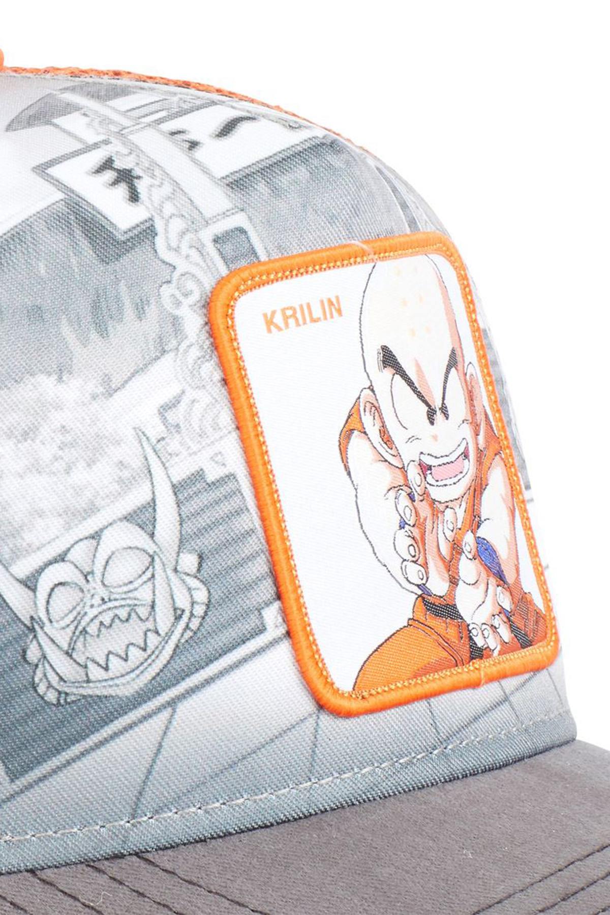 Krillin Dragon Ball cap gray orange - Image n°2