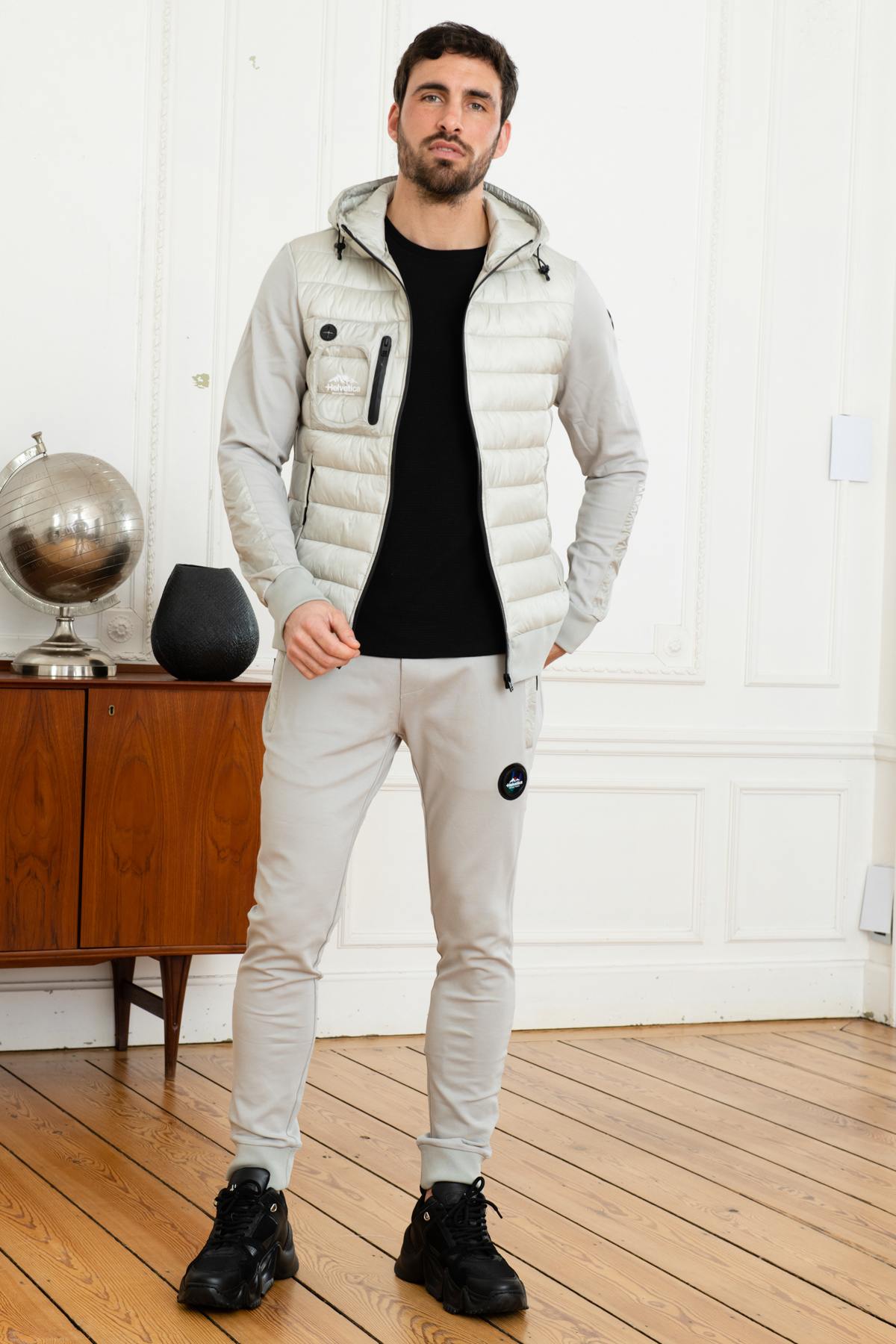 Gray sportswear jacket - Image n°3