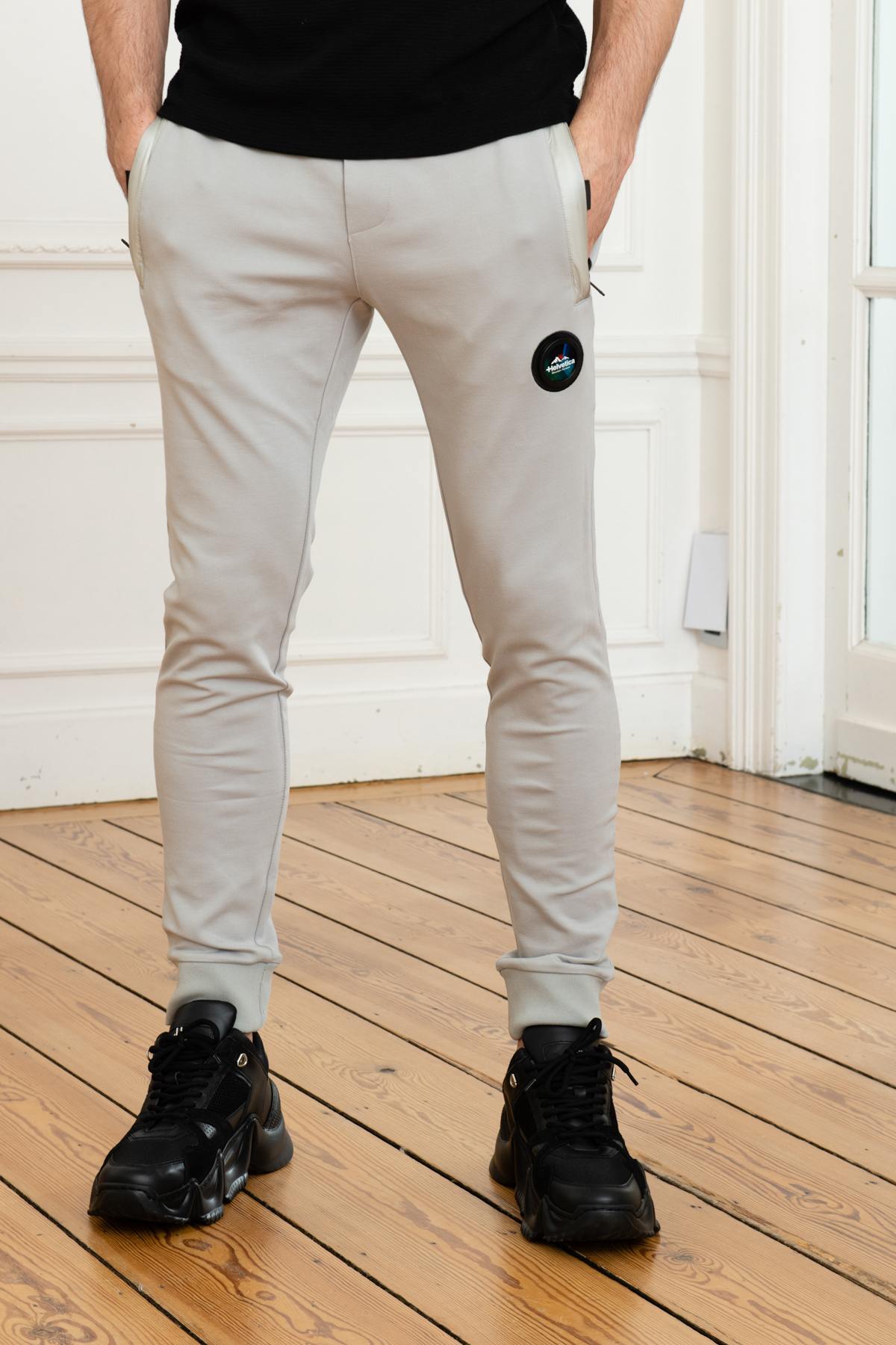 Gray slimfit pants - Image n°3