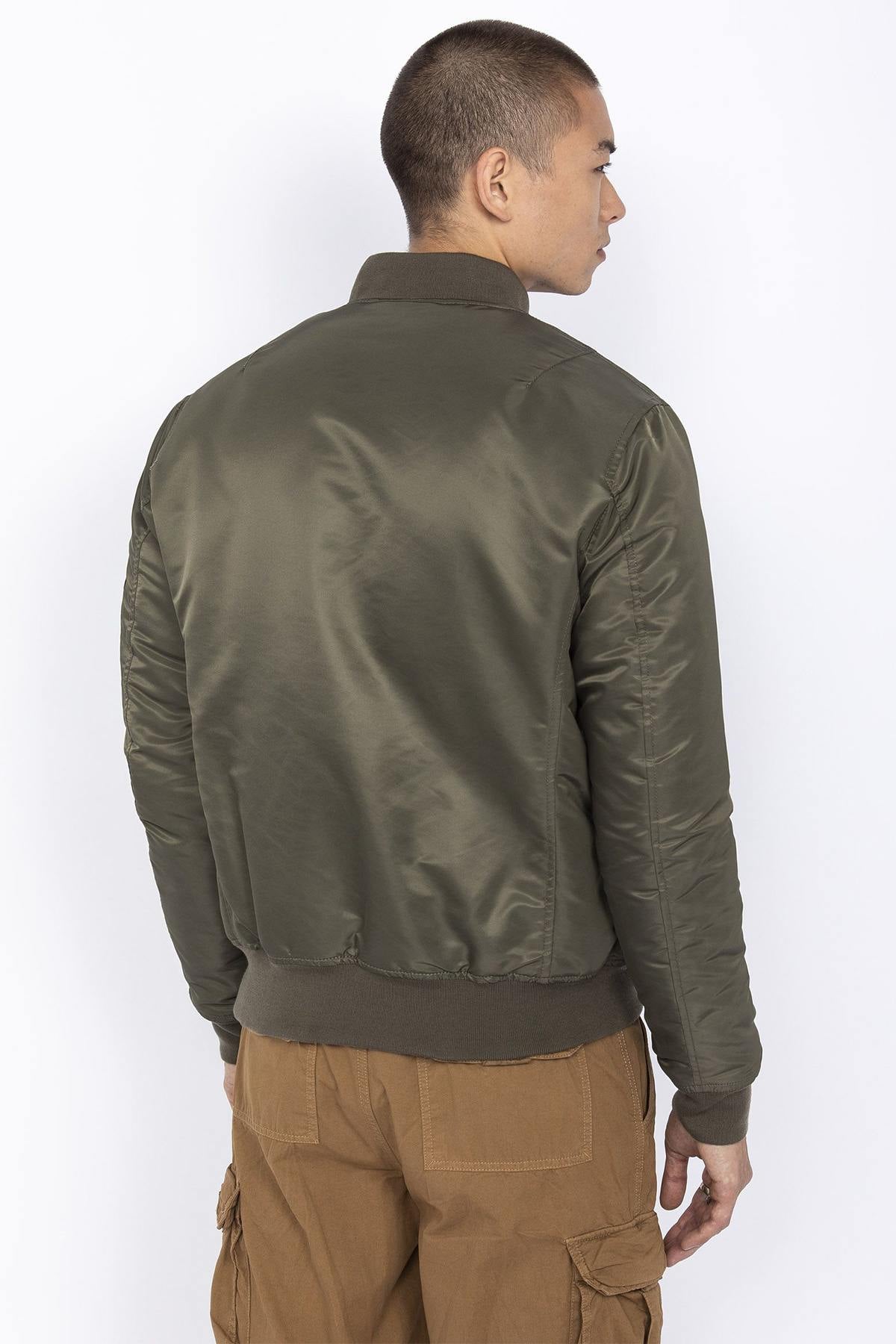 Men's khaki MA-1 bomber jacket - Image n°5