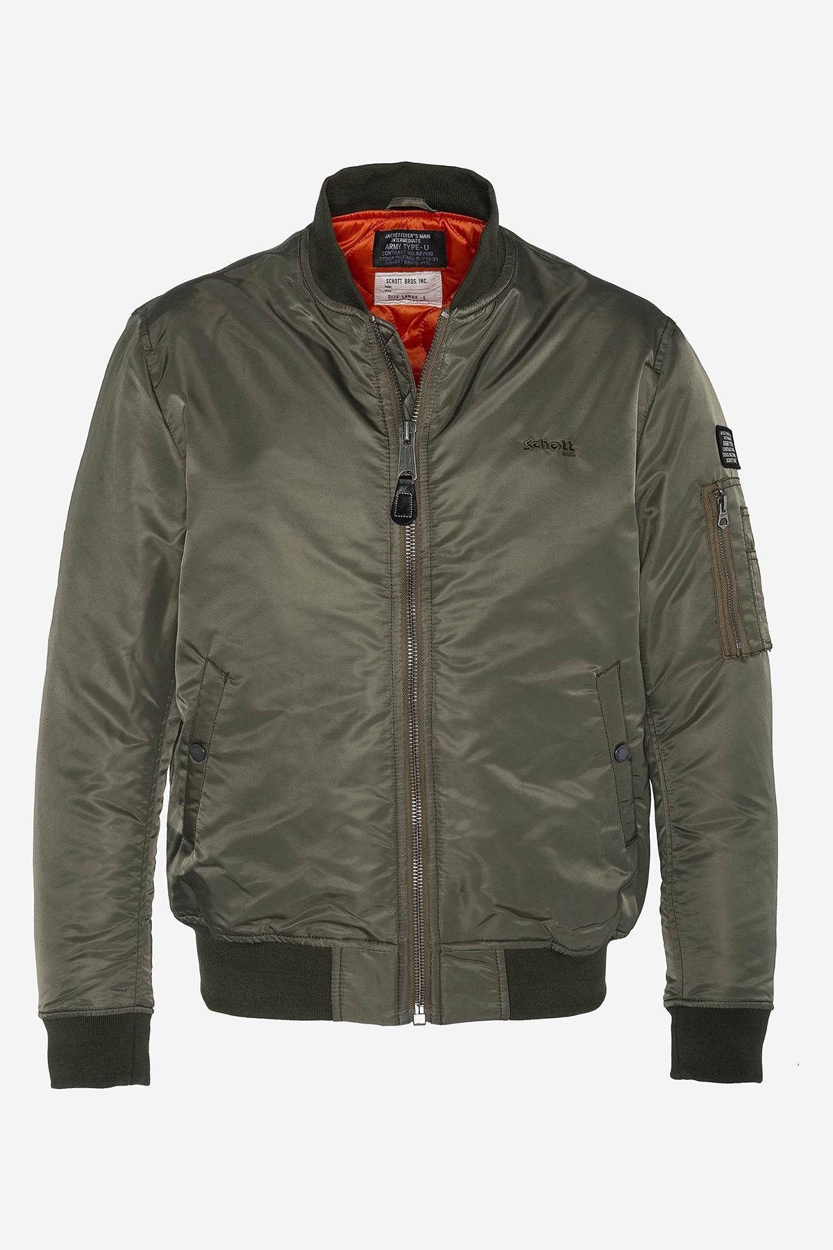 Men's khaki MA-1 bomber jacket - Image n°6