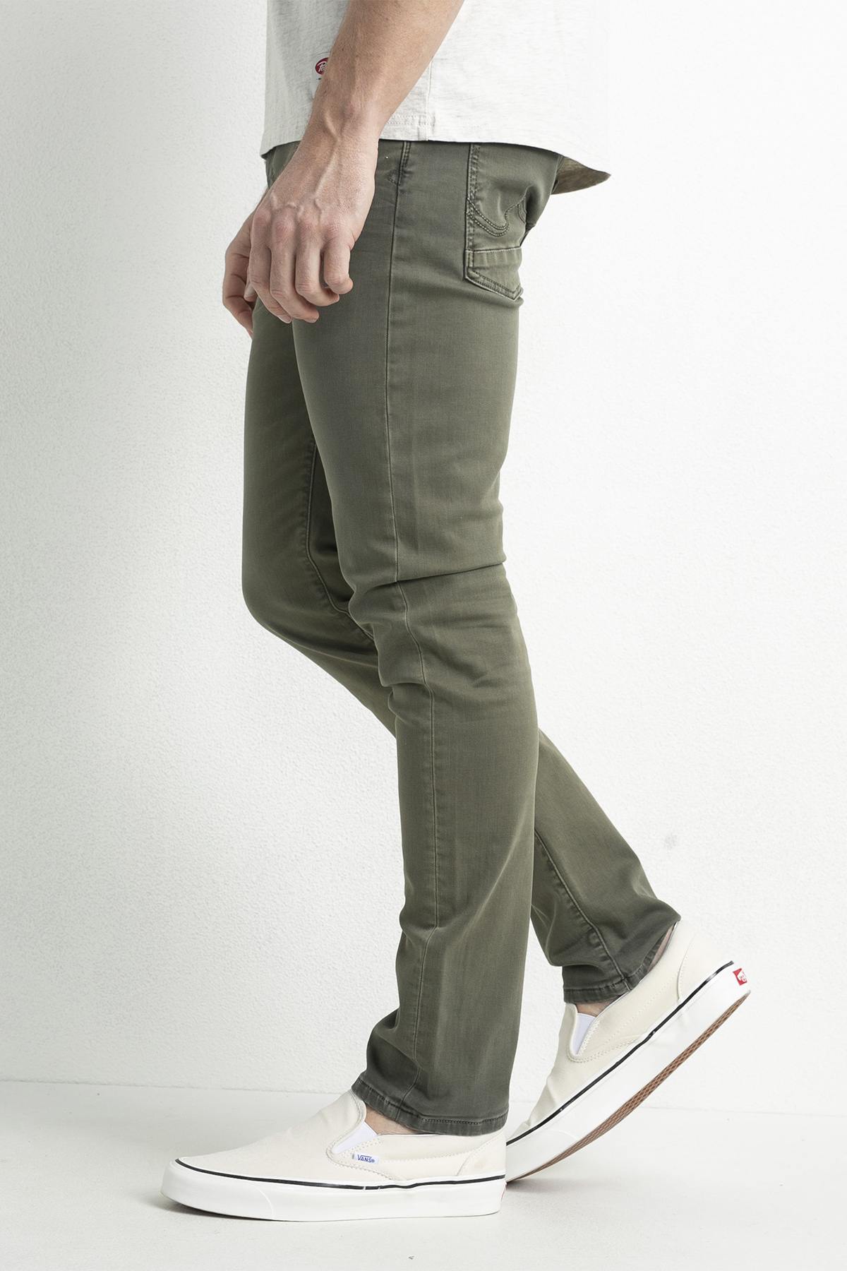 Men's khaki slimfit jeans - Image n°1