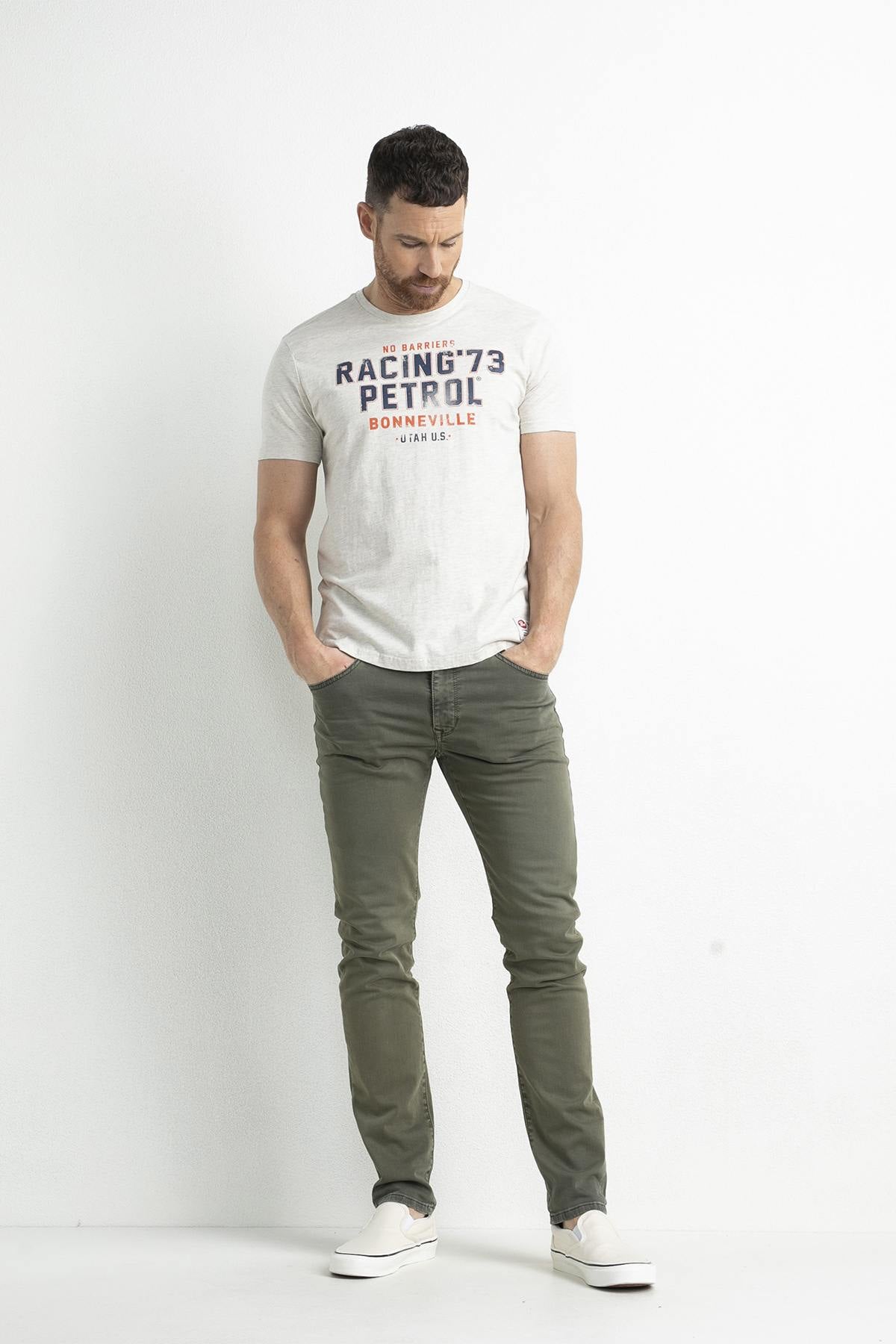 Men's khaki slimfit jeans - Image n°3