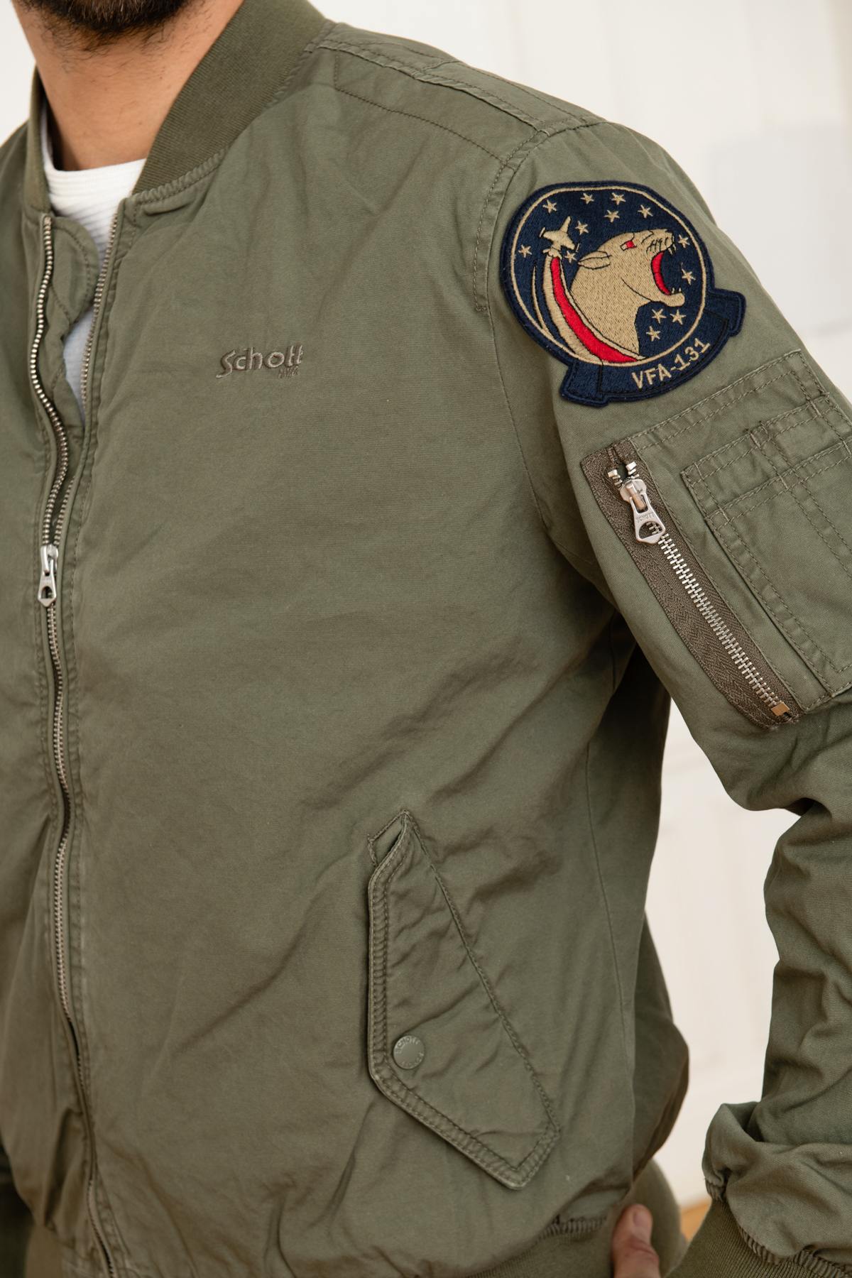 Khaki military bomber jacket - Image n°8