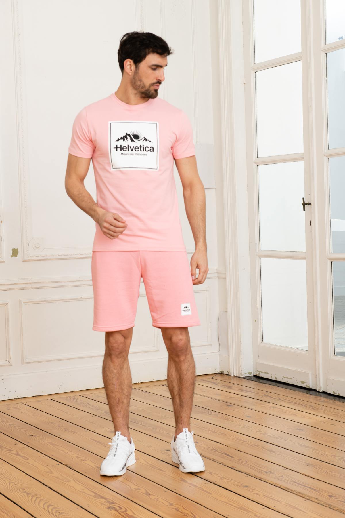 Men's pink cotton shorts - Image n°4