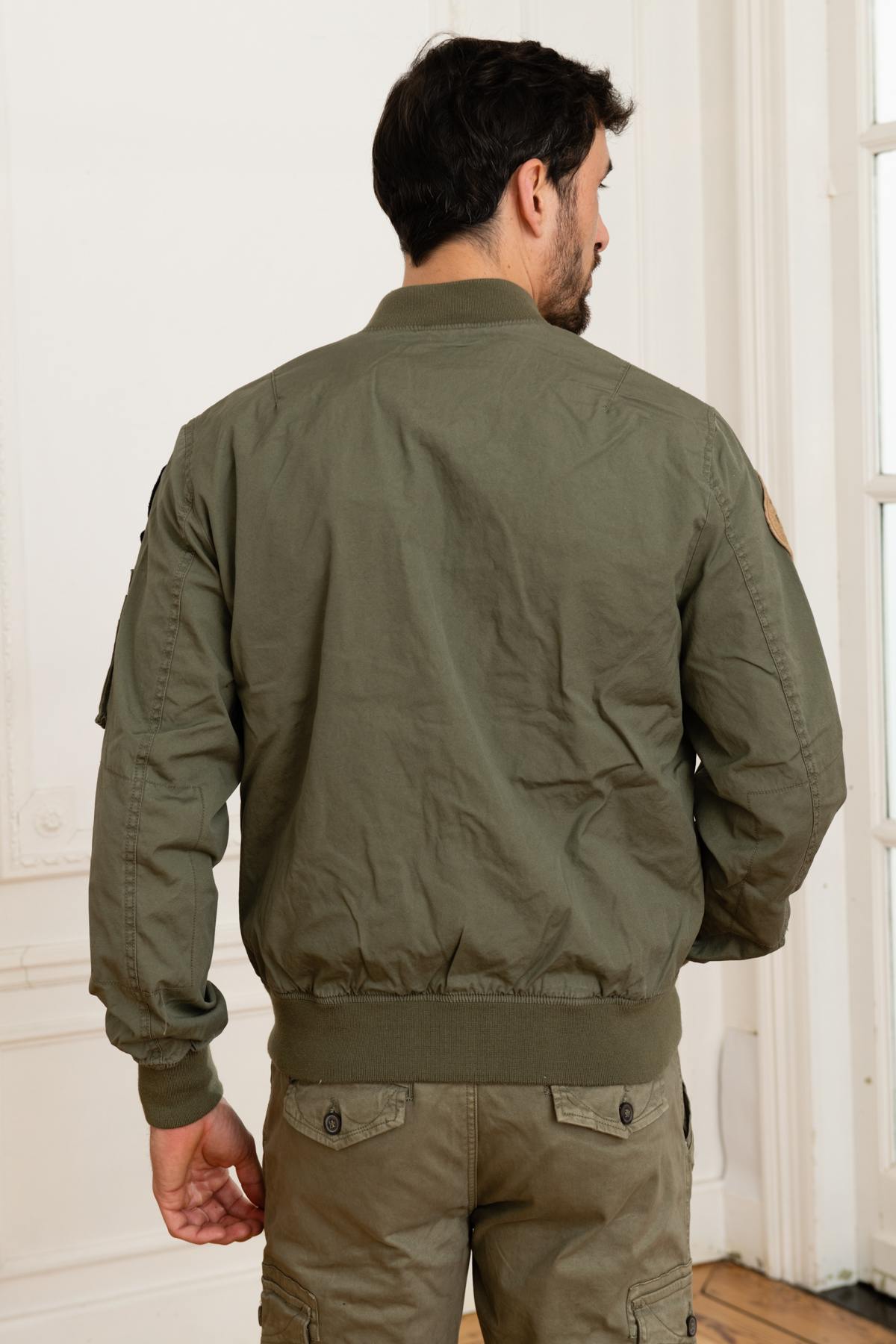 Khaki military bomber jacket - Image n°5