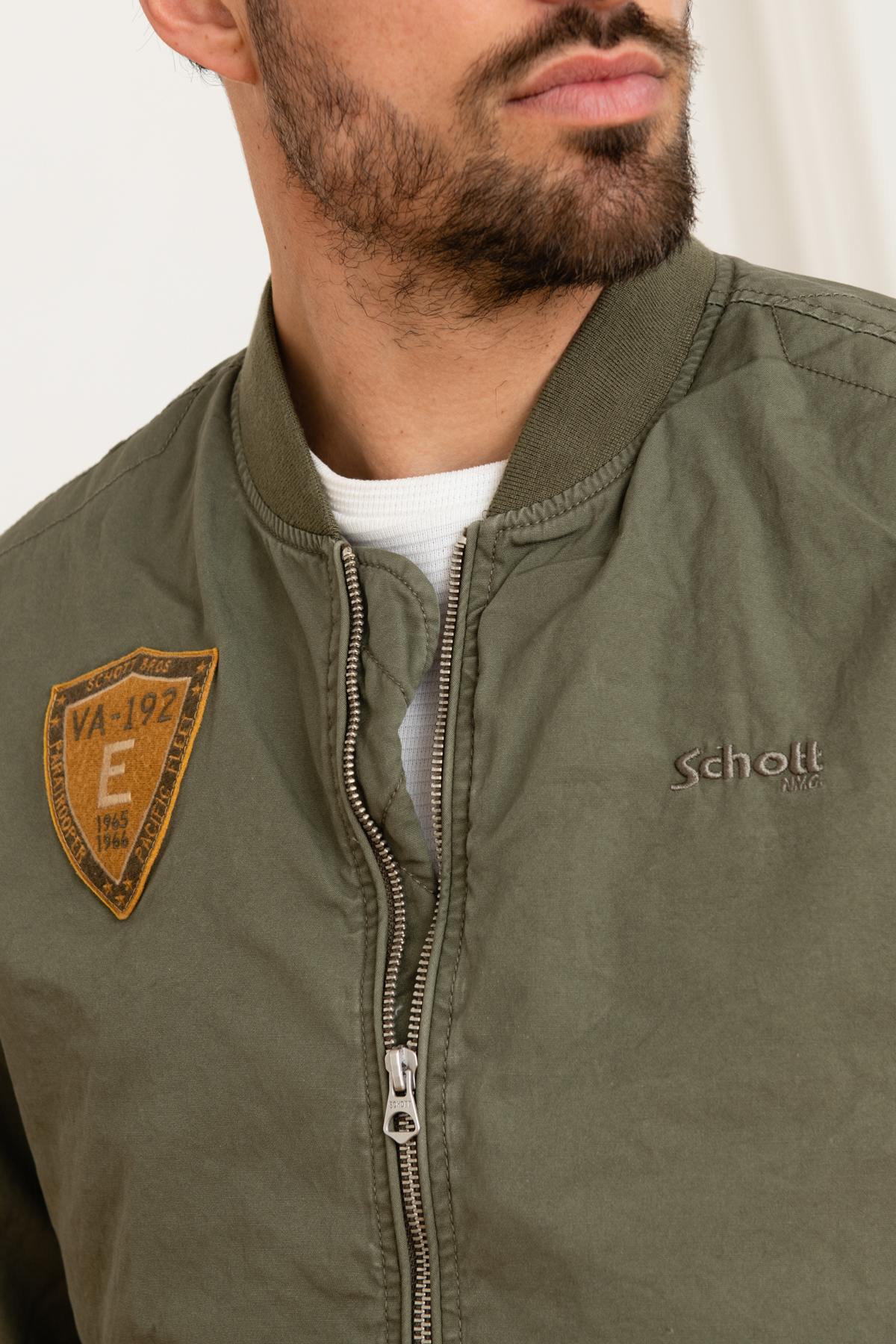 Khaki military bomber jacket - Image n°7