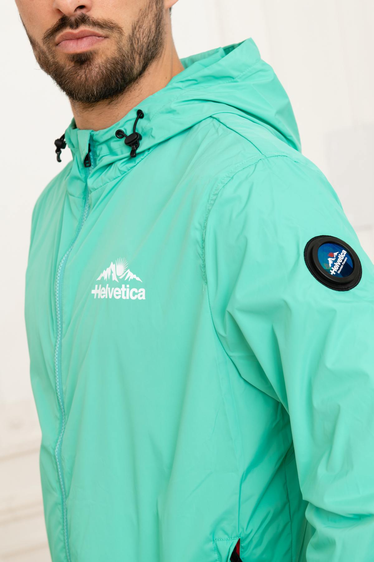 Blue green windbreaker jacket - Image n°2