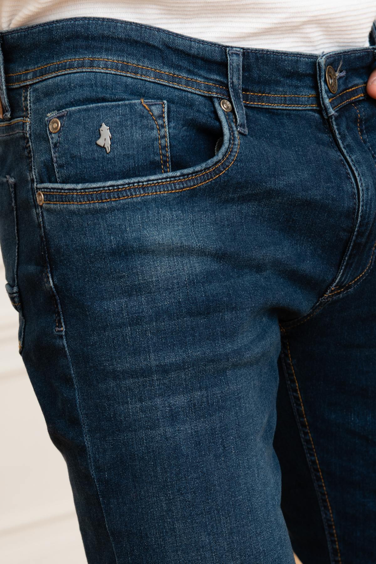 Men's faded blue jeans - Image n°4